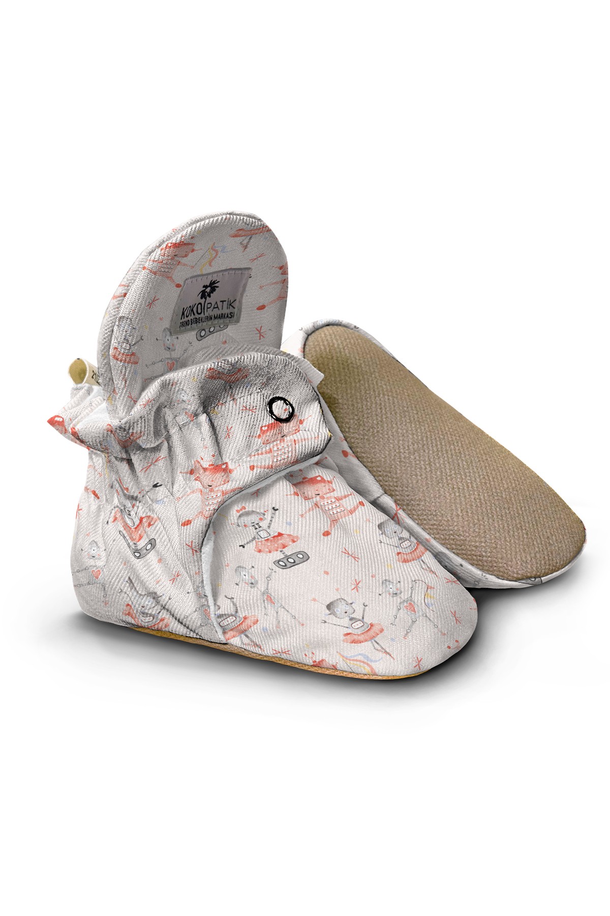 Robabale Dream Baby Booties – Soft Organic Cotton Slippers with Non-Slip Sole