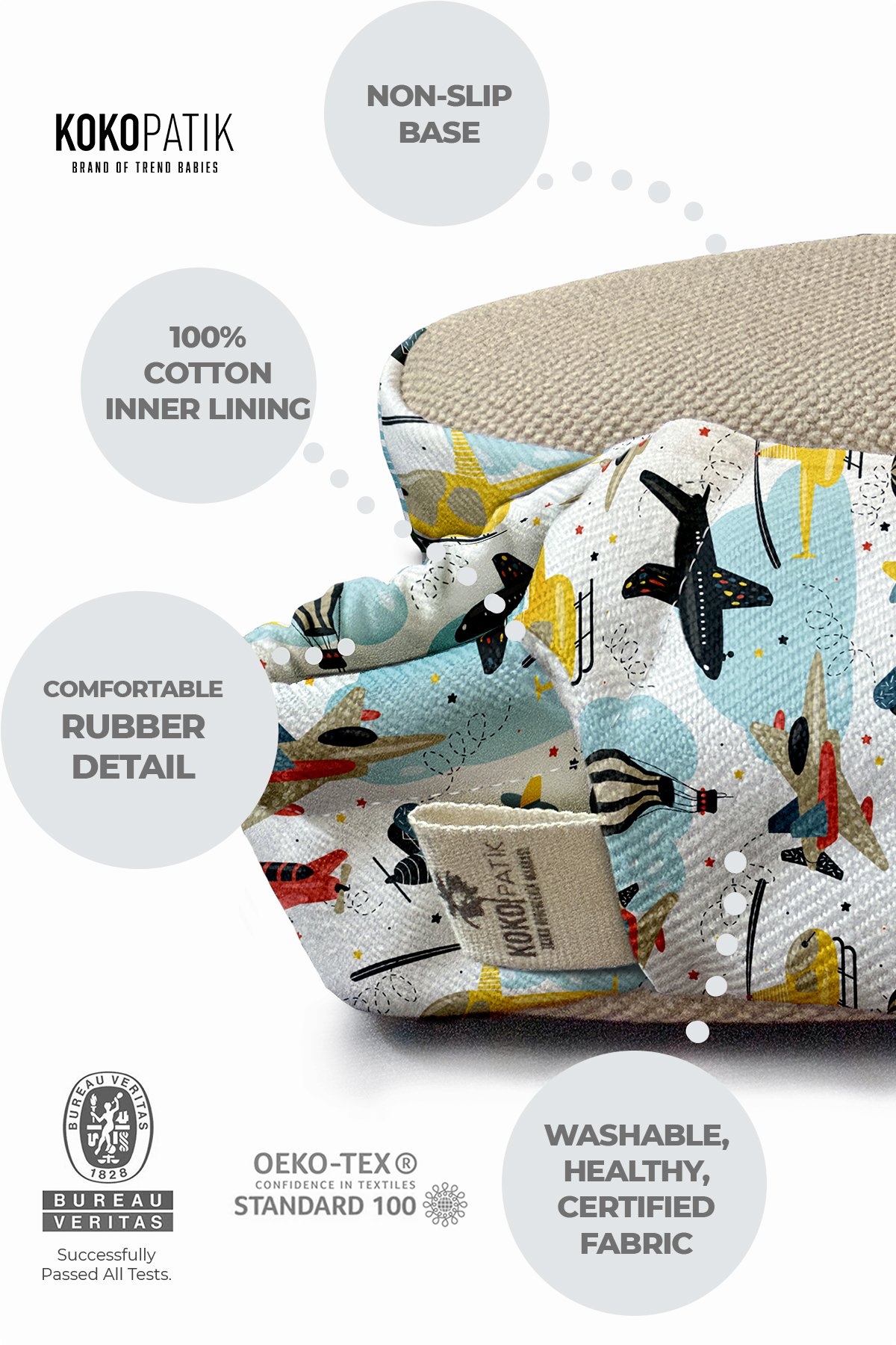 Make It Yours – Personalized Flying Vehicles Booties for Babies | Non-Slip, Cotton, Home & Nursery Use