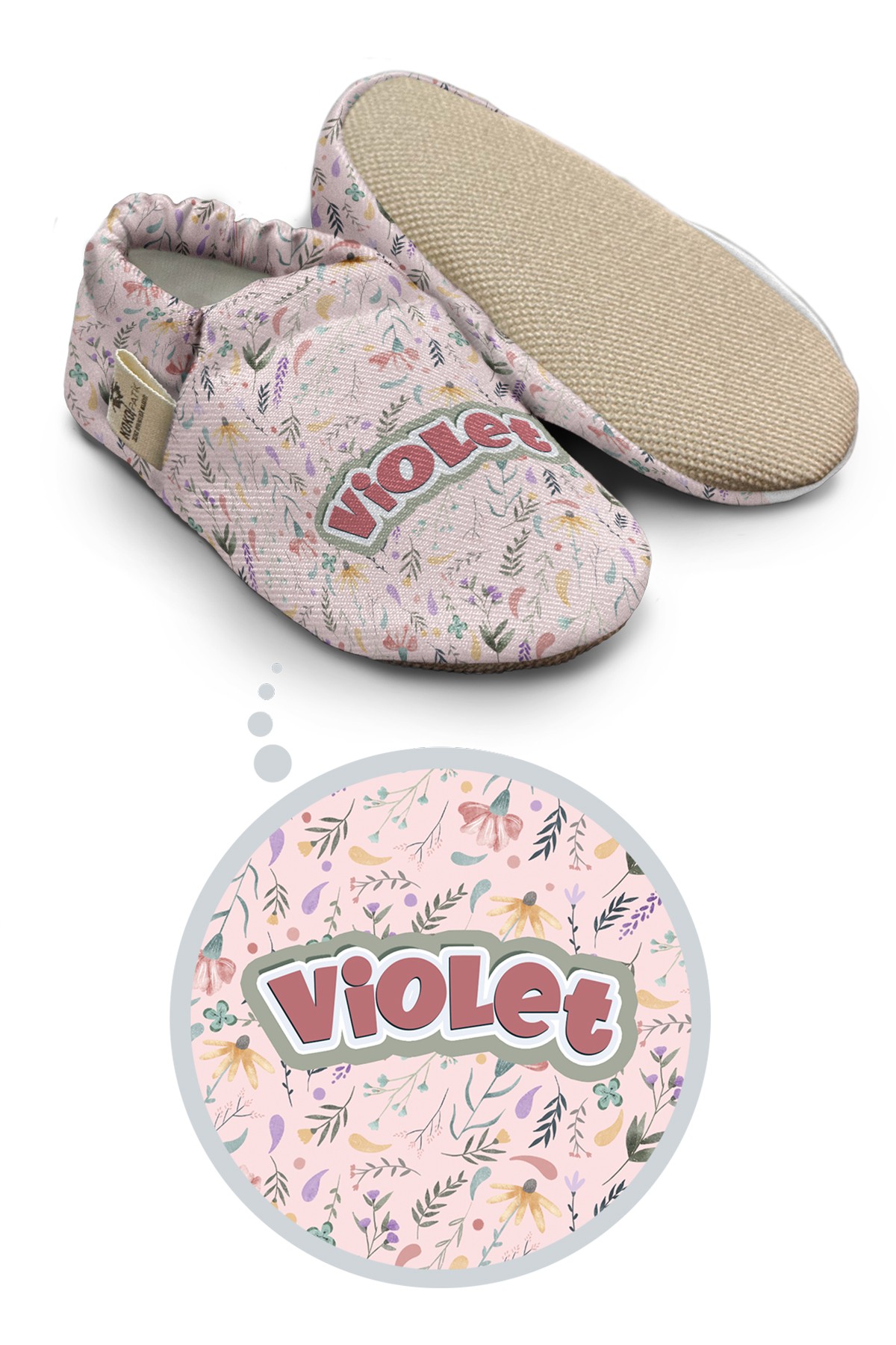 Make It Yours – Personalized Pink Spring Booties for Babies | Non-Slip, Cotton, Home & Nursery Use