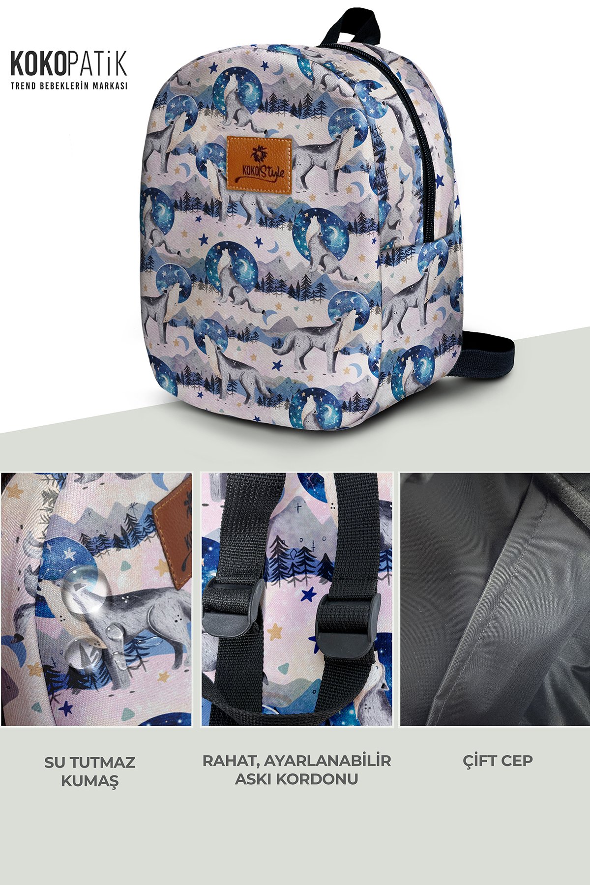 Call of the Moon Pattern Small Size Nursery Bag