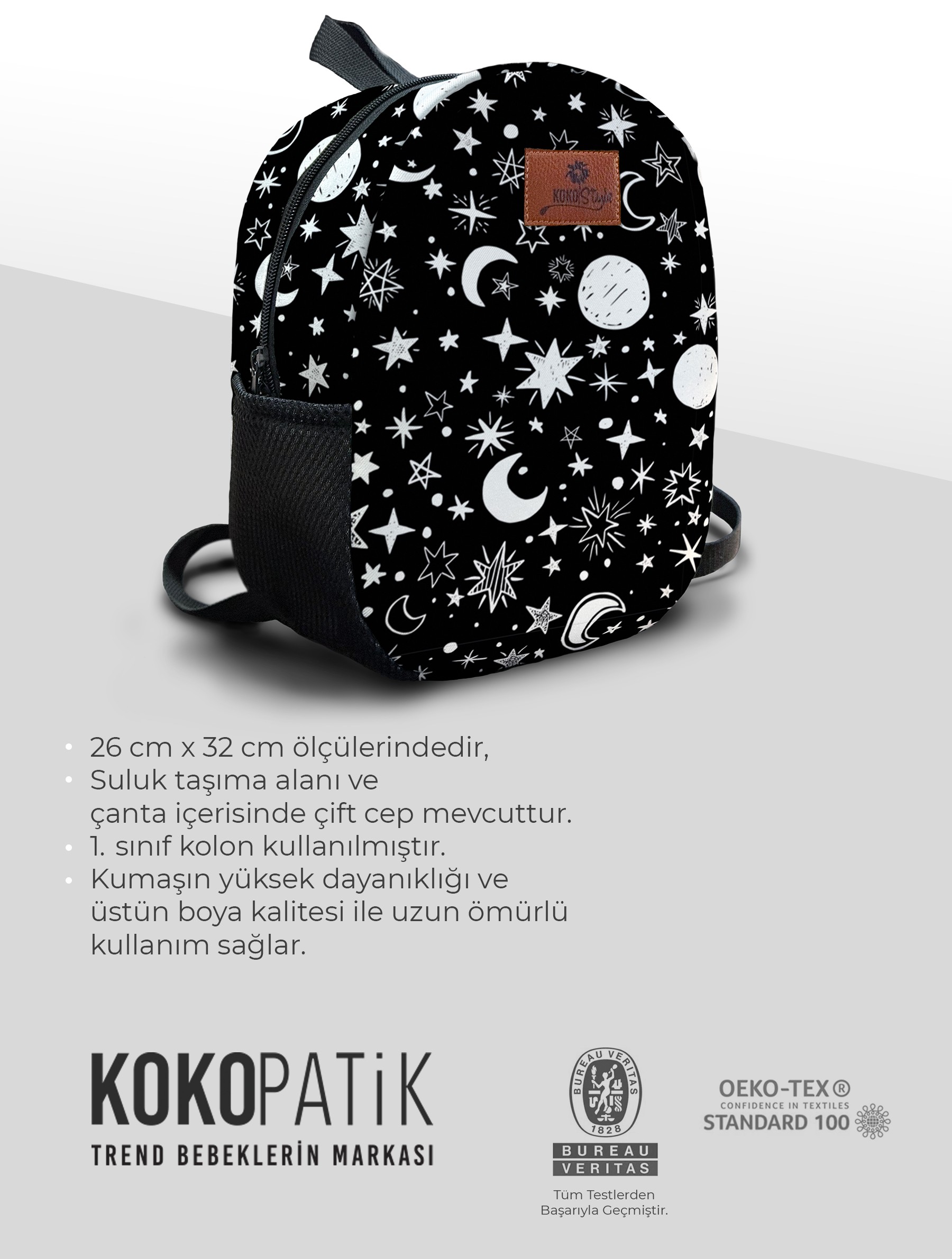 Gece Desen Orta Boy Kreş Çantası