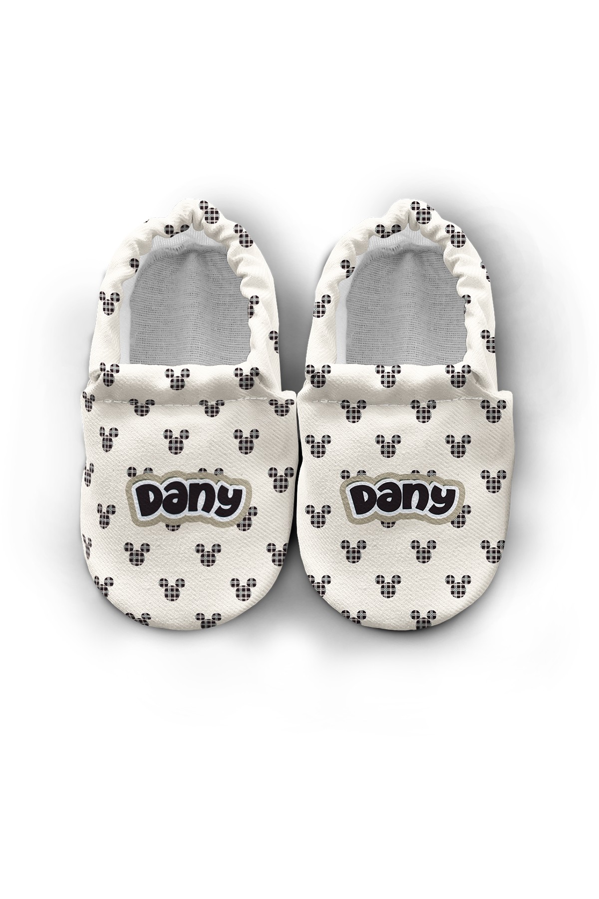Make It Yours – Personalized Mickey Pattern Booties for Babies | Non-Slip, Organic Cotton, First Step Shoes