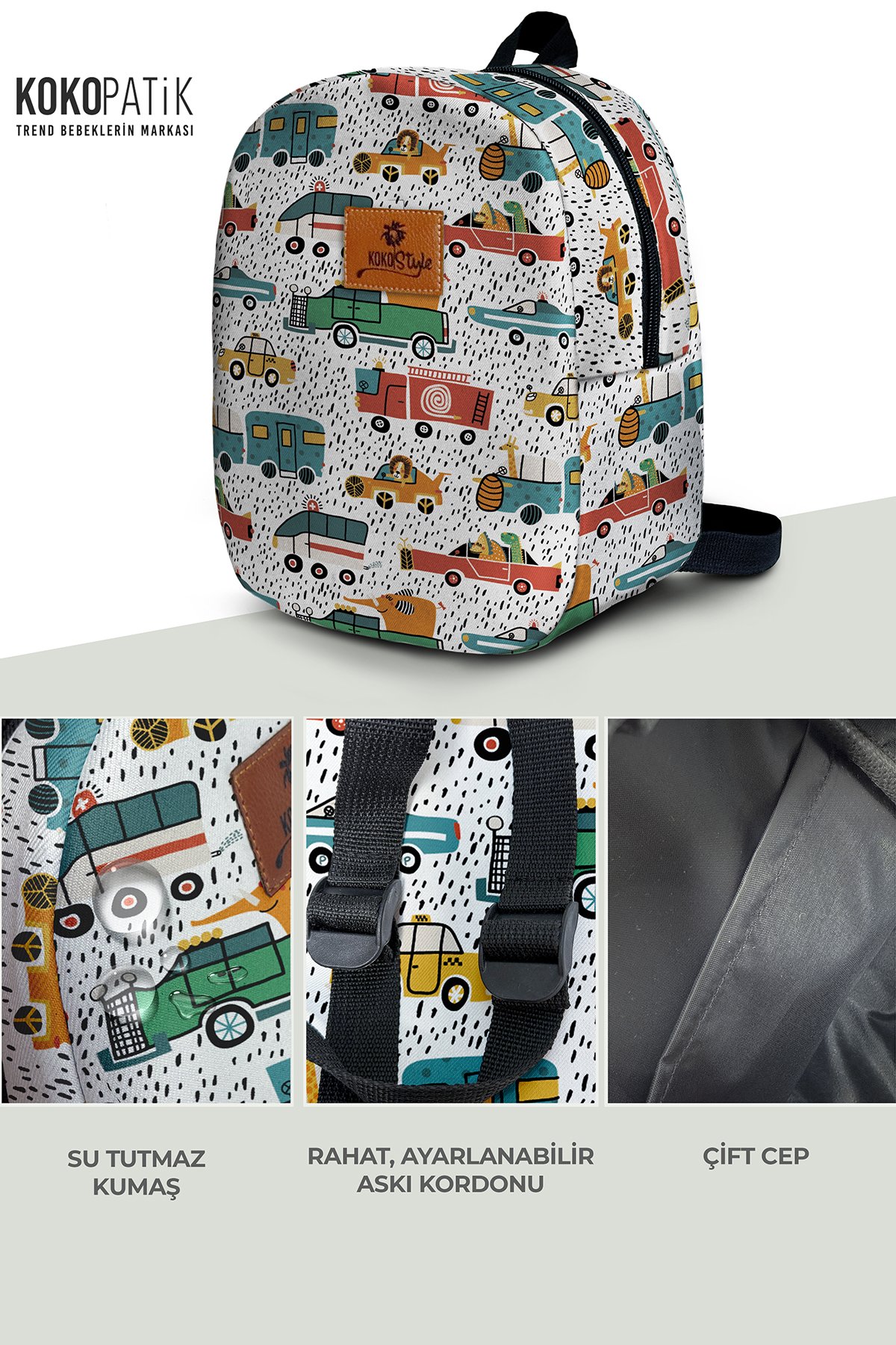 Migrating Animals Pattern Small Size Nursery Bag