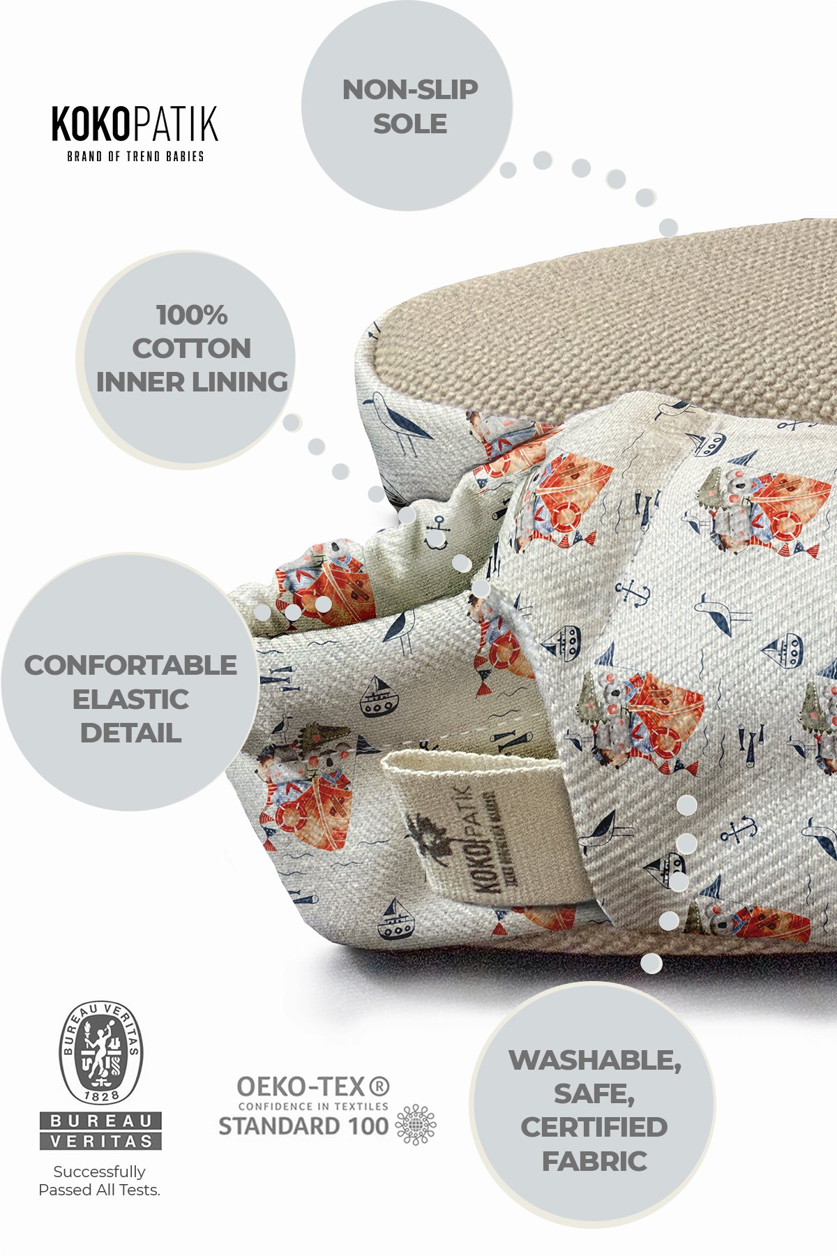 Make It Yours – Personalized Shipmates Booties for Babies | Non-Slip, Organic Cotton, Home & Nursery Use