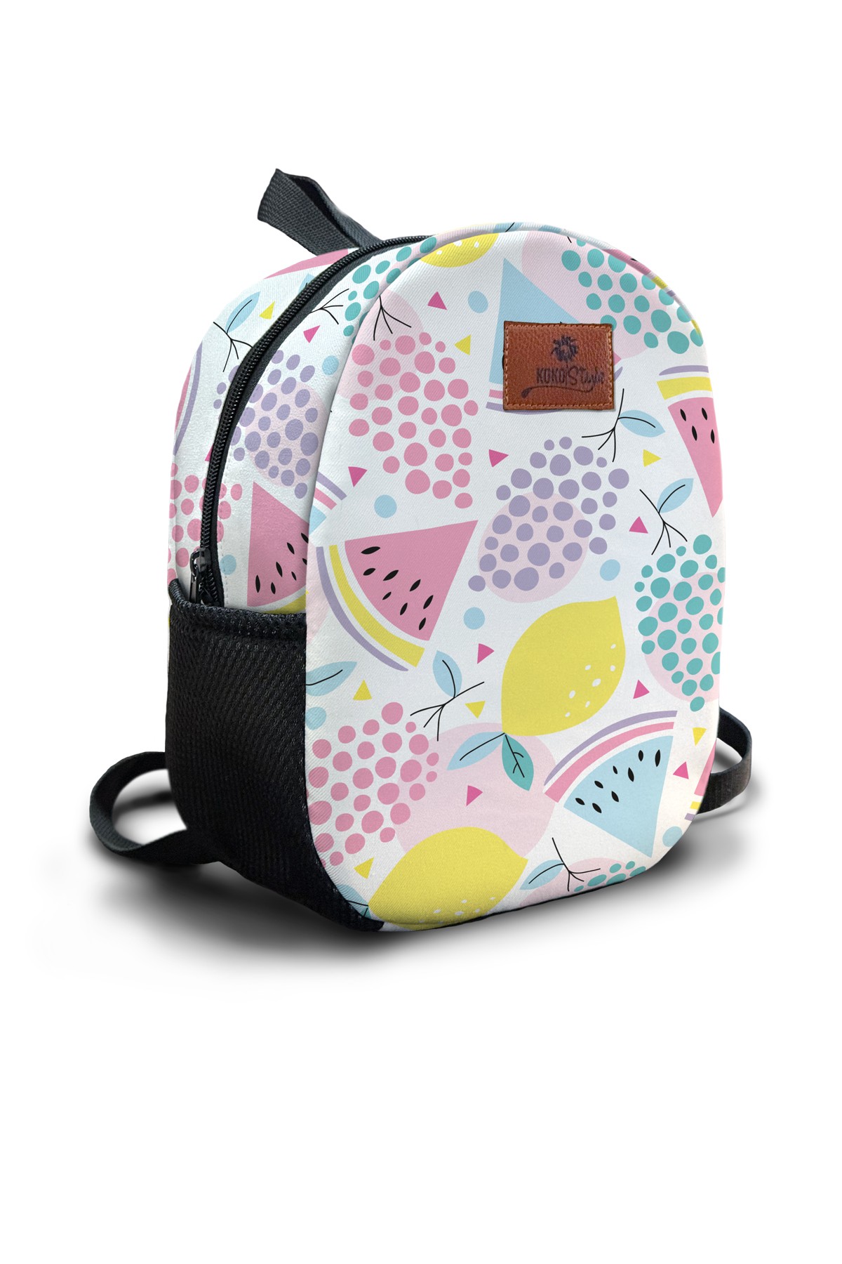 Pastel Meyveler Desen Orta Boy Kreş Çantası