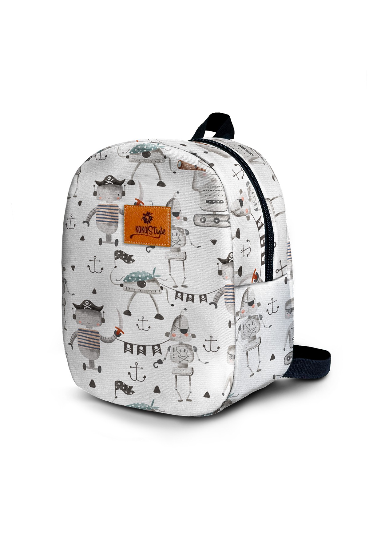 Pirate Robots Pattern Small Nursery Bag