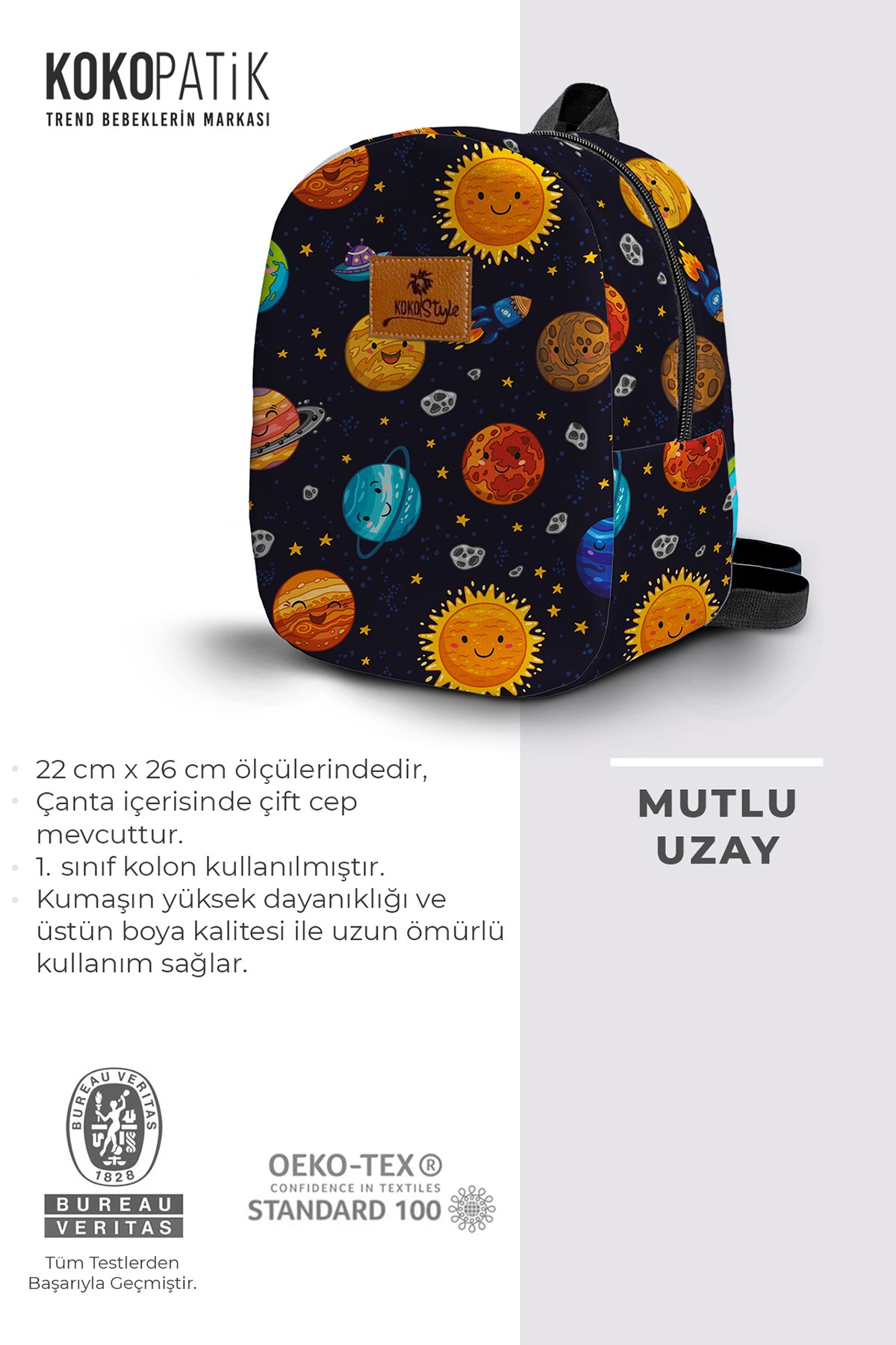 Happy Space Pattern Small Size Nursery Bag