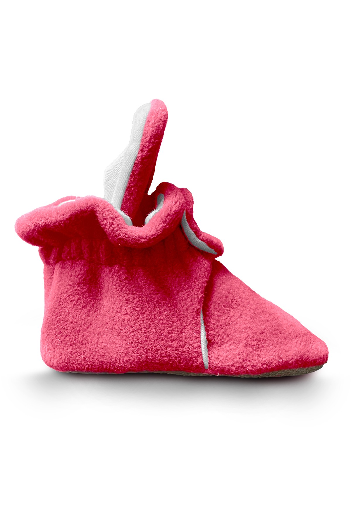 Light Pink Fleece Baby Booties – Soft, Non-Slip Indoor Slippers for Babies