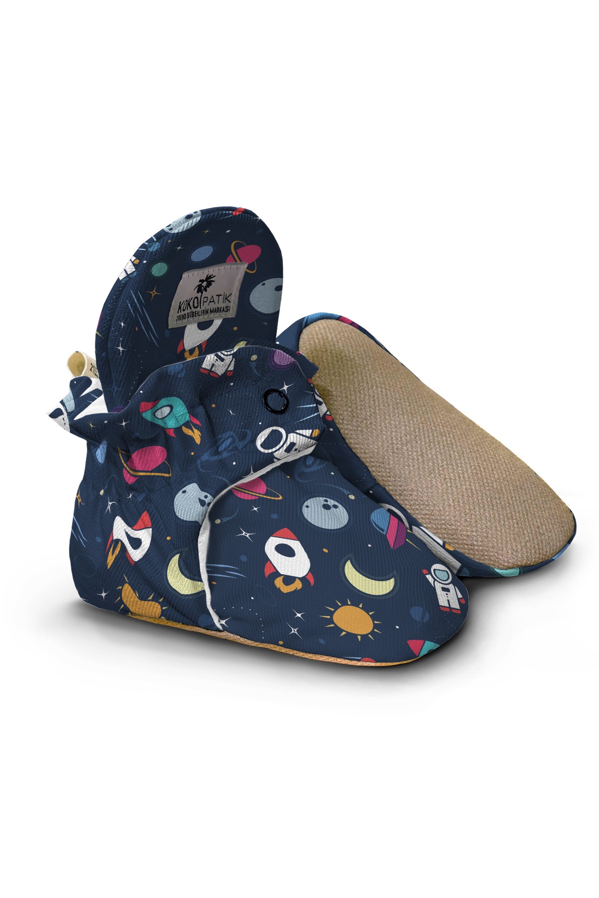 Astronaut Baby Booties – Space-Themed Non-Slip Cotton Slippers for Curious Little Explorers