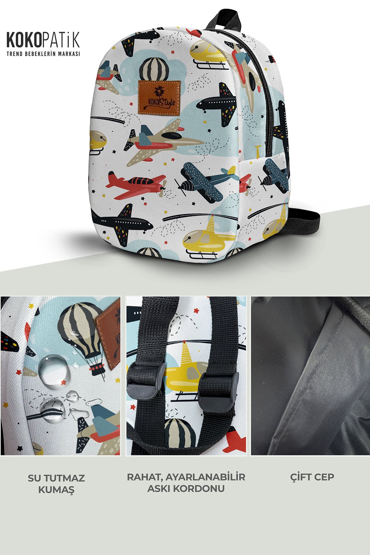 Flying Vehicles Pattern Small Nursery Bag