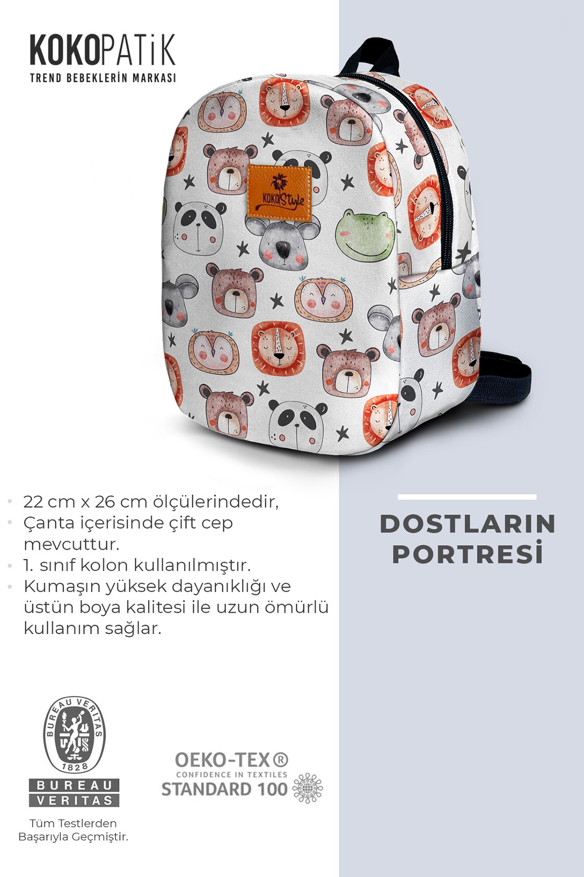Portrait of Friends Pattern Small Size Nursery Bag