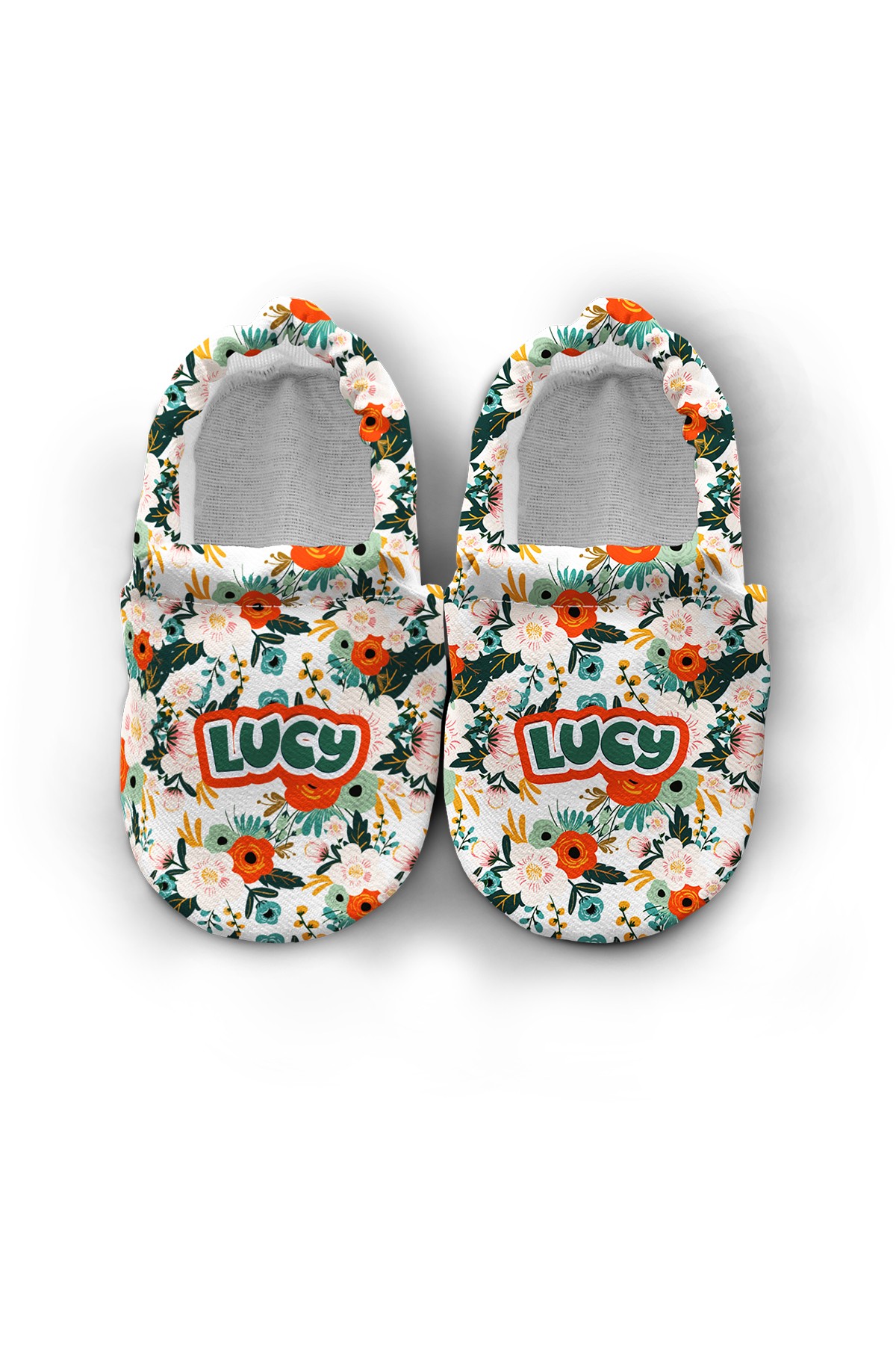 Make It Yours – Personalized April Flowers Booties for Babies | Non-Slip, Organic Cotton, First Step Shoes
