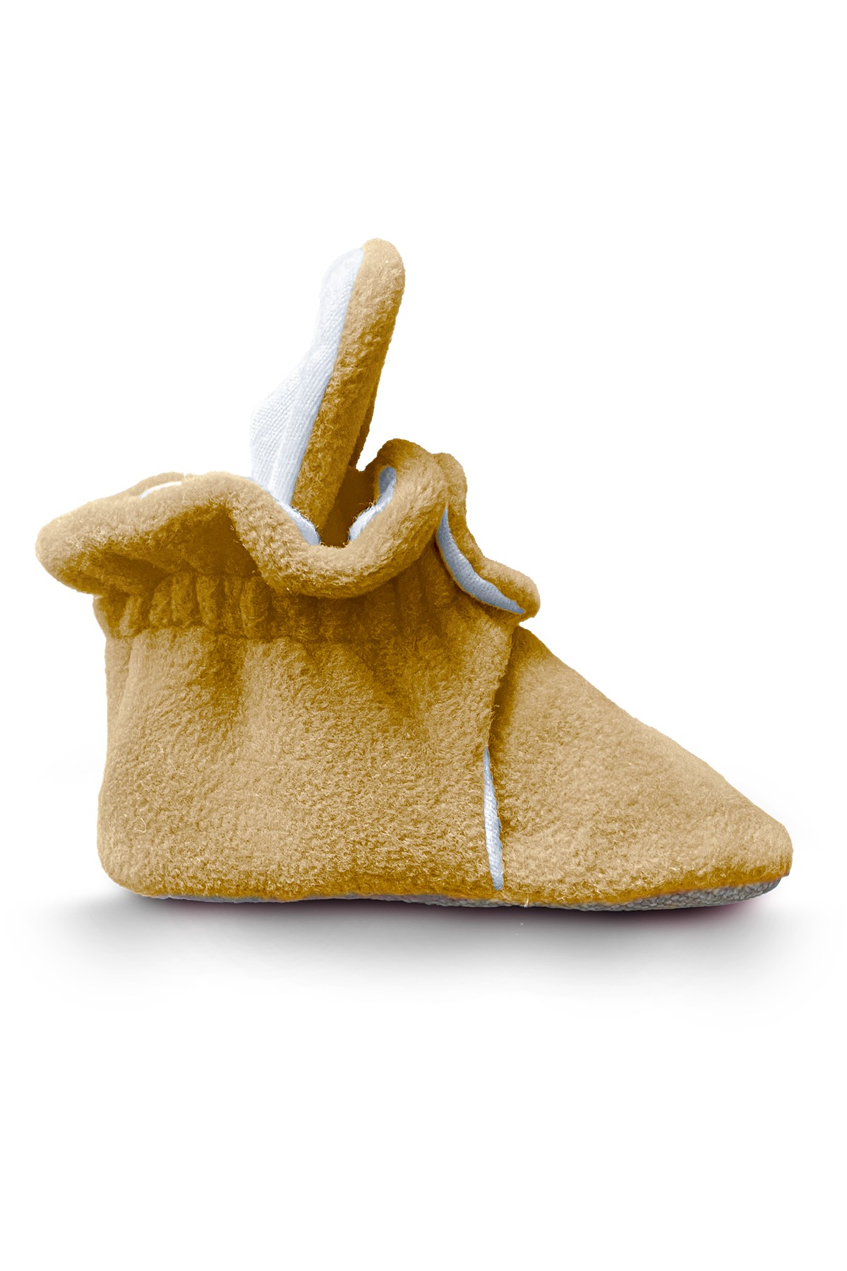 Cream Fleece Baby Booties – Soft, Non-Slip Indoor Slippers for Babies