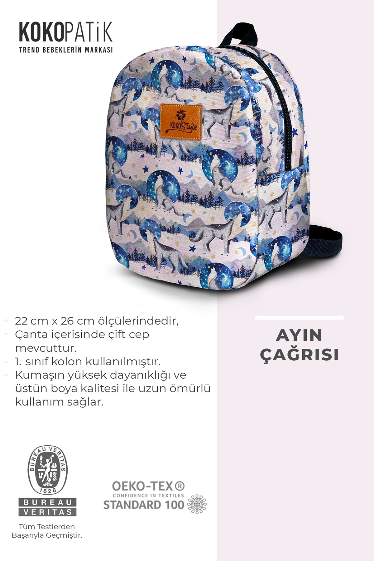 Call of the Moon Pattern Small Size Nursery Bag
