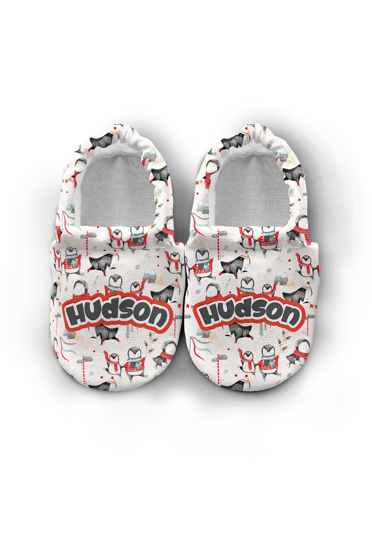 Make It Yours – Personalized Penguin Winter Booties for Babies | Non-Slip, Cotton, Home & Nursery Use