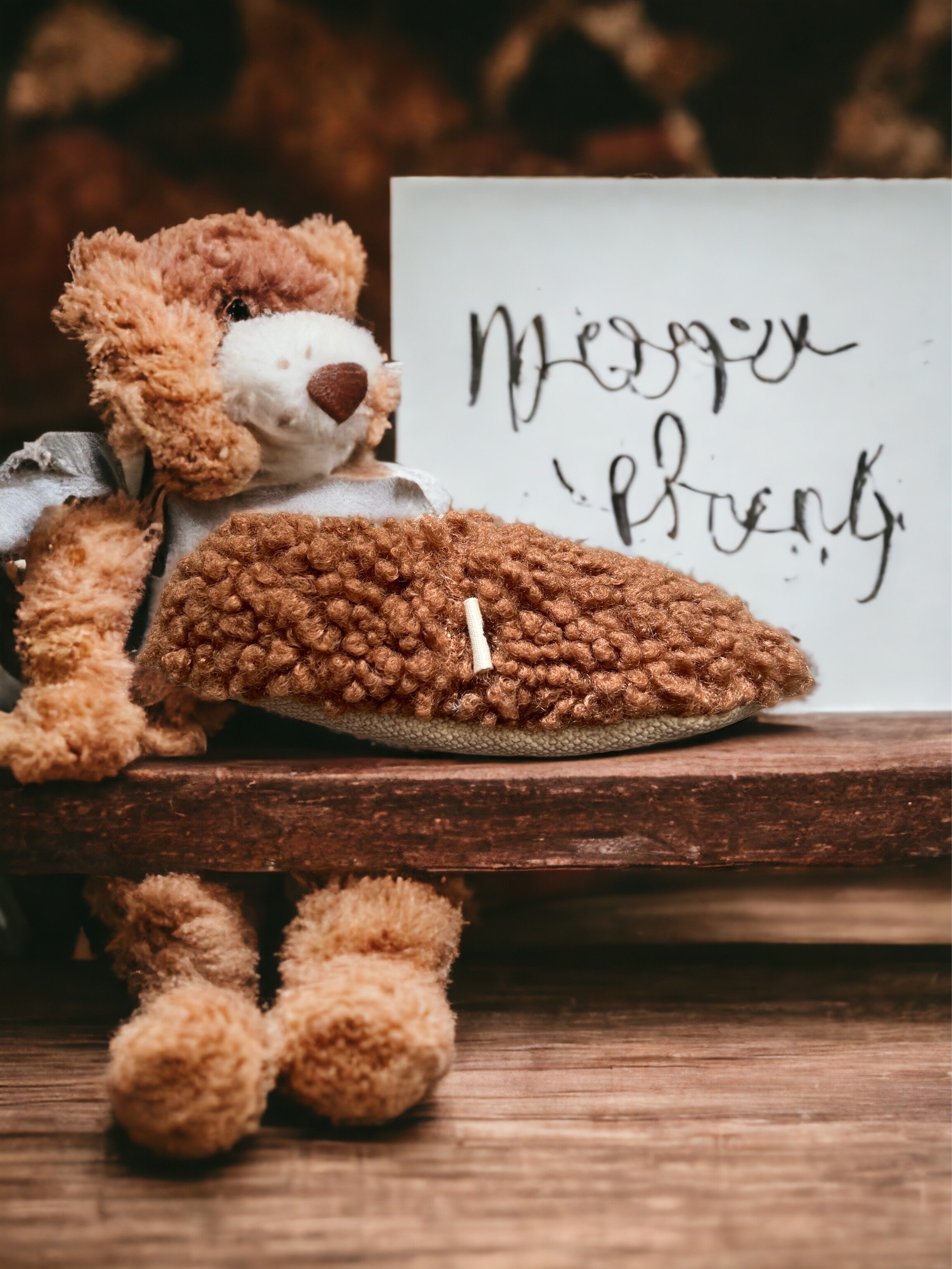 Kahverengi Teddy Organik Pamuk Kreş-Ev Patiği