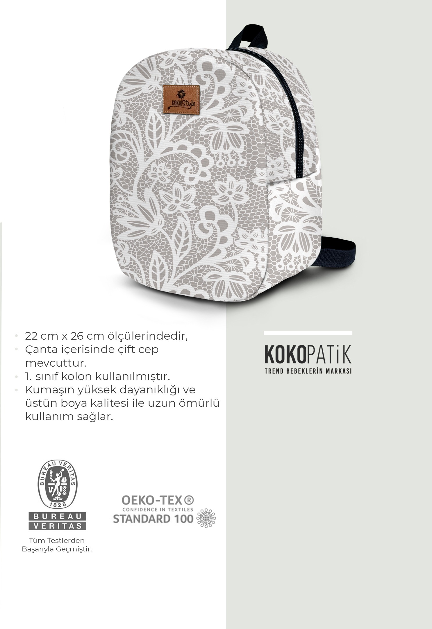 Dantel Desen Küçük Boy Kreş Çantası