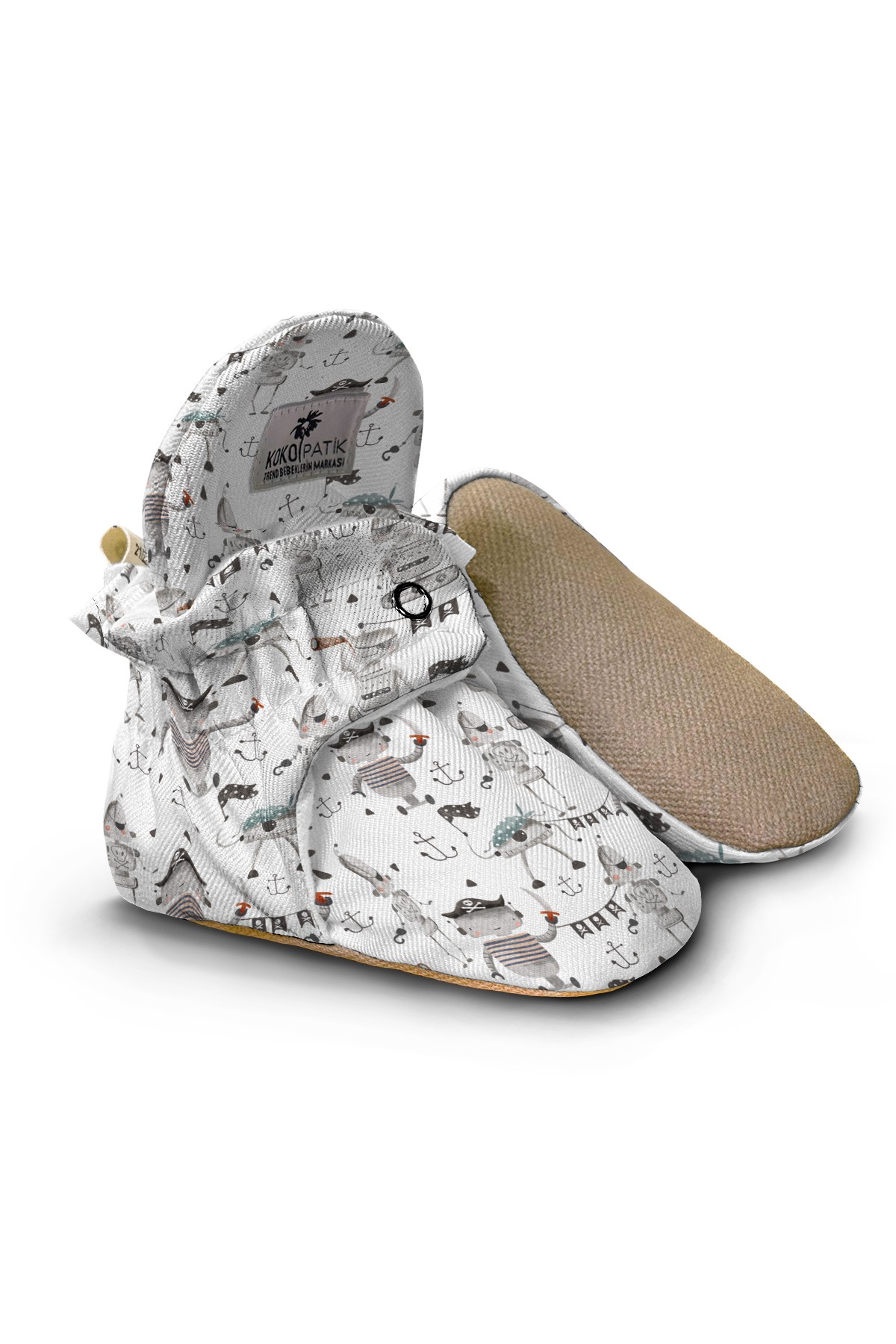 Pirate Robot Baby Booties – Fun & Non-Slip Cotton Slippers for Little Adventurers