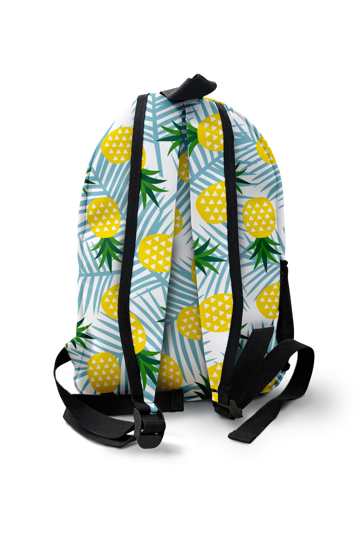 Sarı Ananas Desenli Sırt Çantası