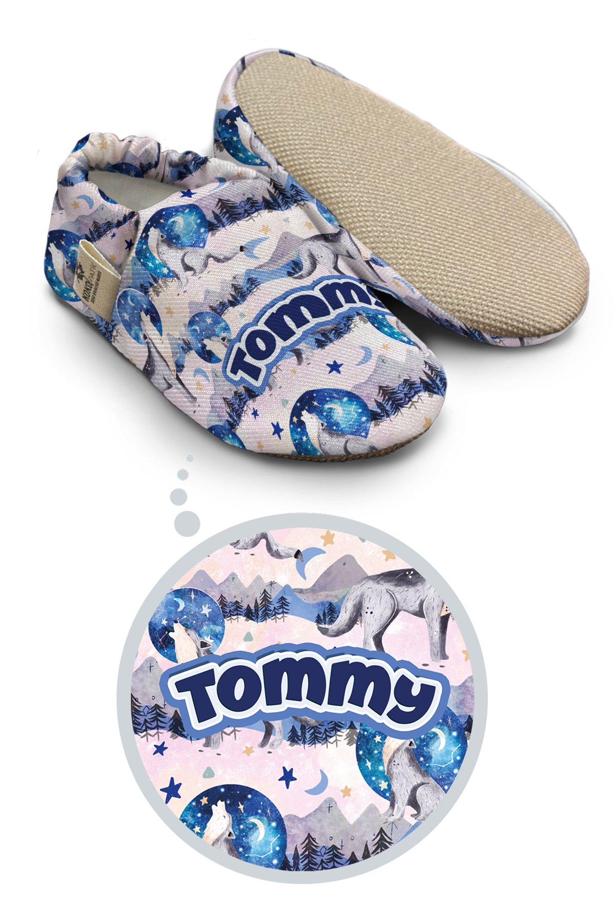 Make It Yours – Personalized Call of the Month Booties for Babies | Non-Slip, Organic Cotton, Home & Nursery Use
