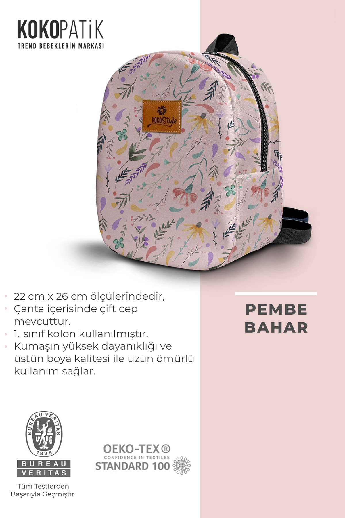 Pink Spring Pattern Small Size Nursery Bag