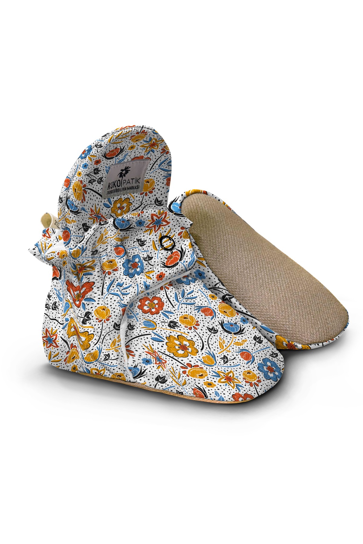 Winter Blossom Baby Booties – Cozy Non-Slip Cotton Slippers for Chilly Days