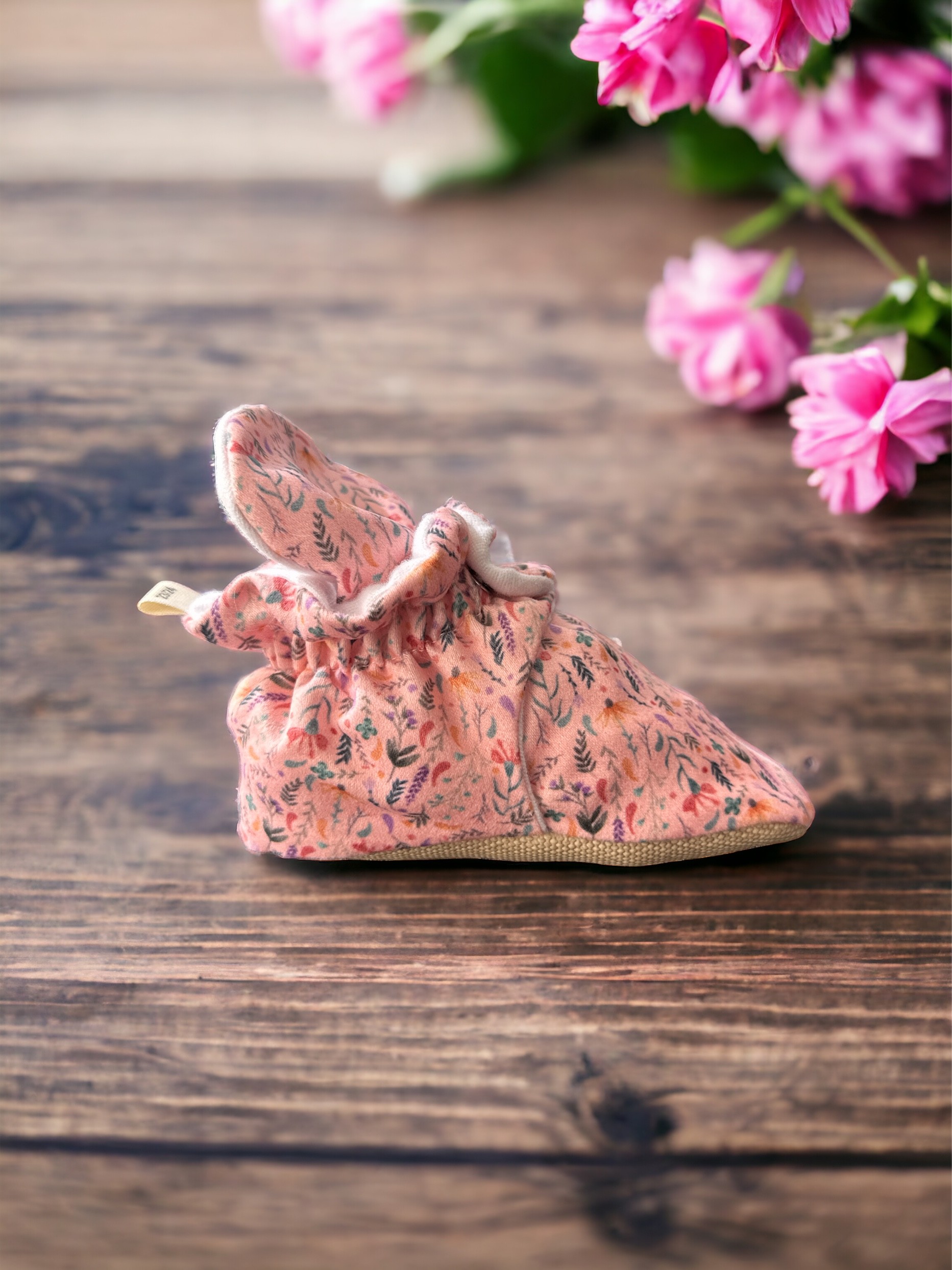 Pink Spring Patterned Booties