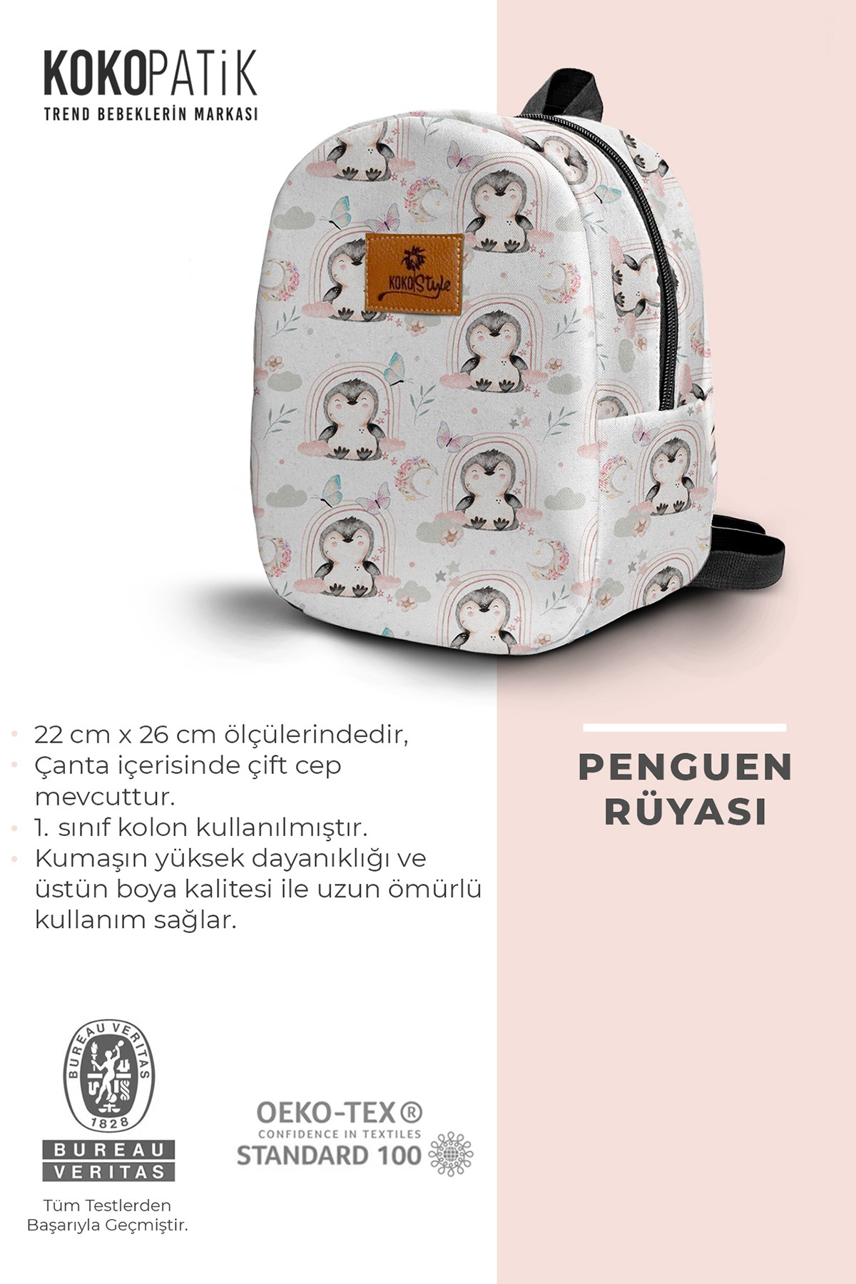 Penguin Dream Pattern Small Size Nursery Bag