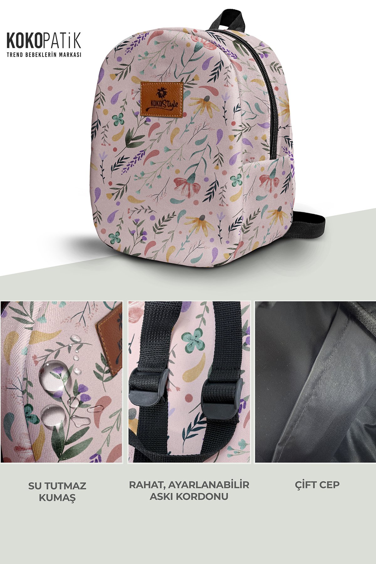 Pink Spring Pattern Small Size Nursery Bag