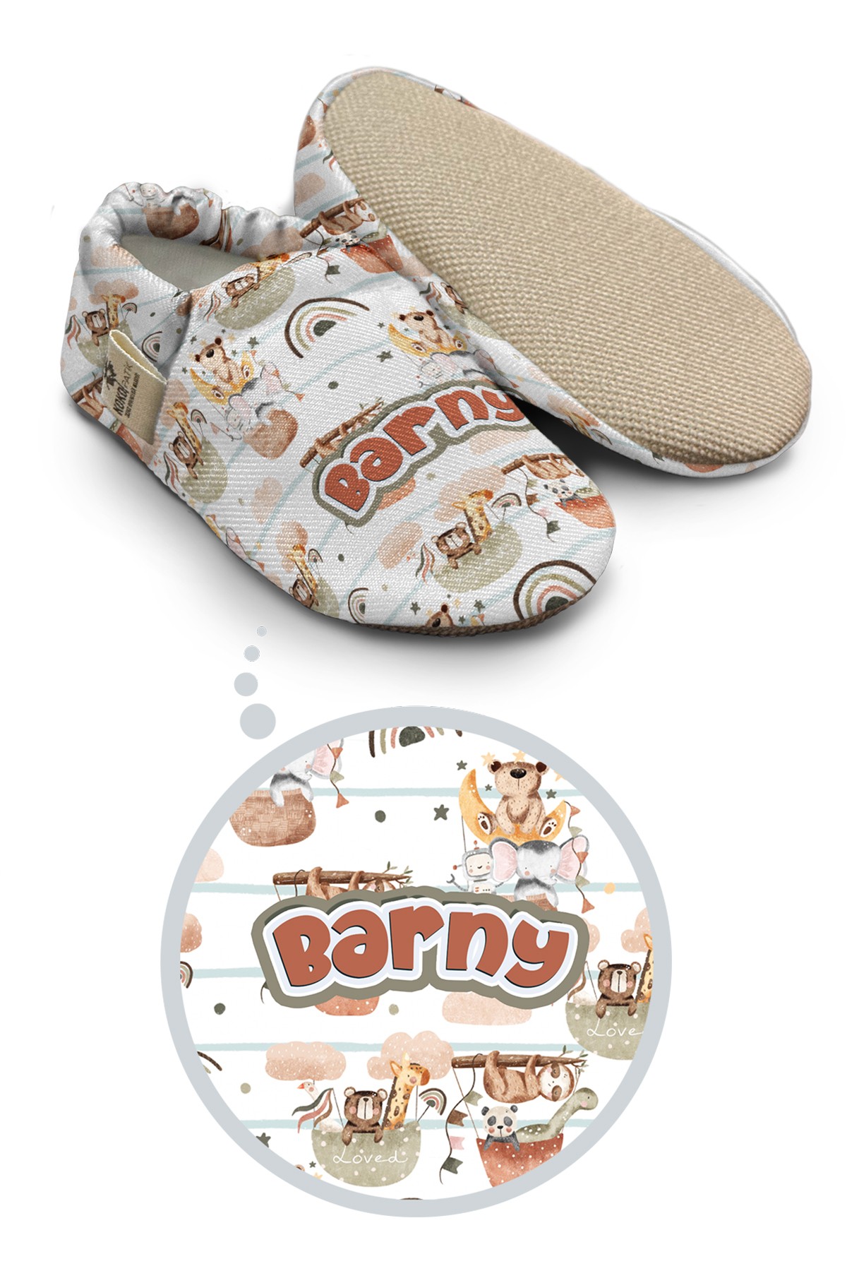 Make It Yours – Personalized On the Clouds Booties for Babies | Non-Slip, Organic Cotton, Home & Nursery Use