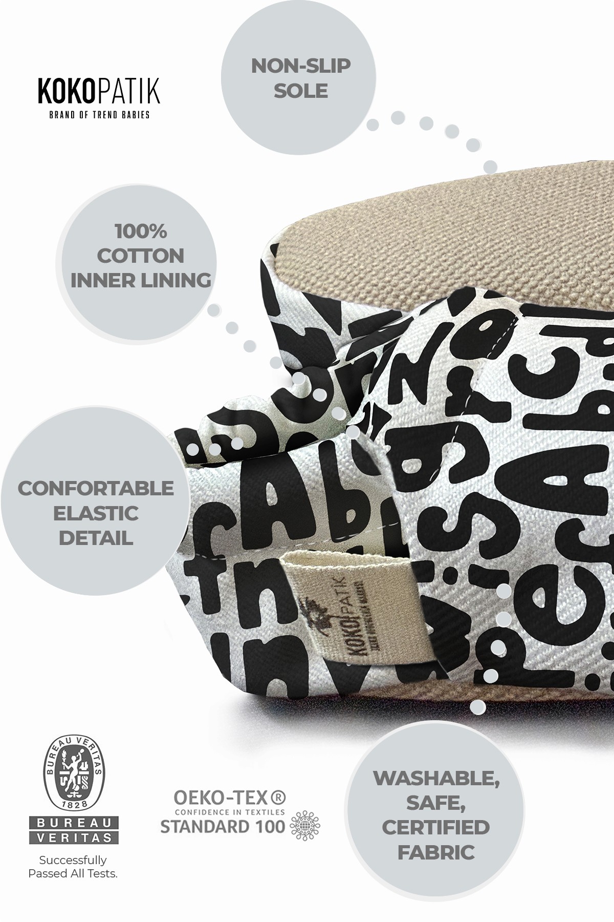 Make It Yours – Personalized Alphabe Booties for Babies | Non-Slip, Cotton, Home & Nursery Use