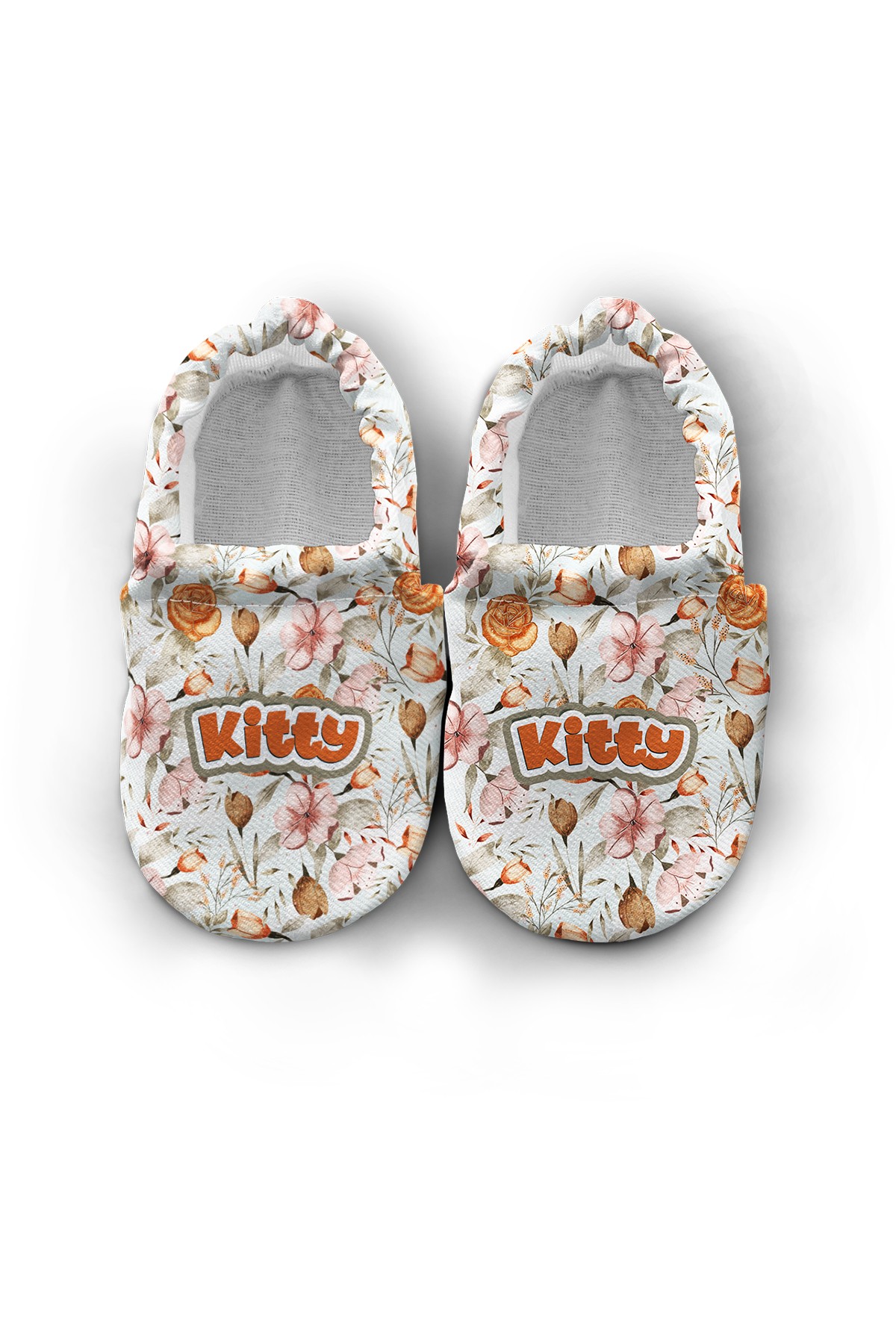 Make It Yours – Personalized Bohemian Flowers Booties for Babies | Non-Slip, Organic Cotton, Indoor Use