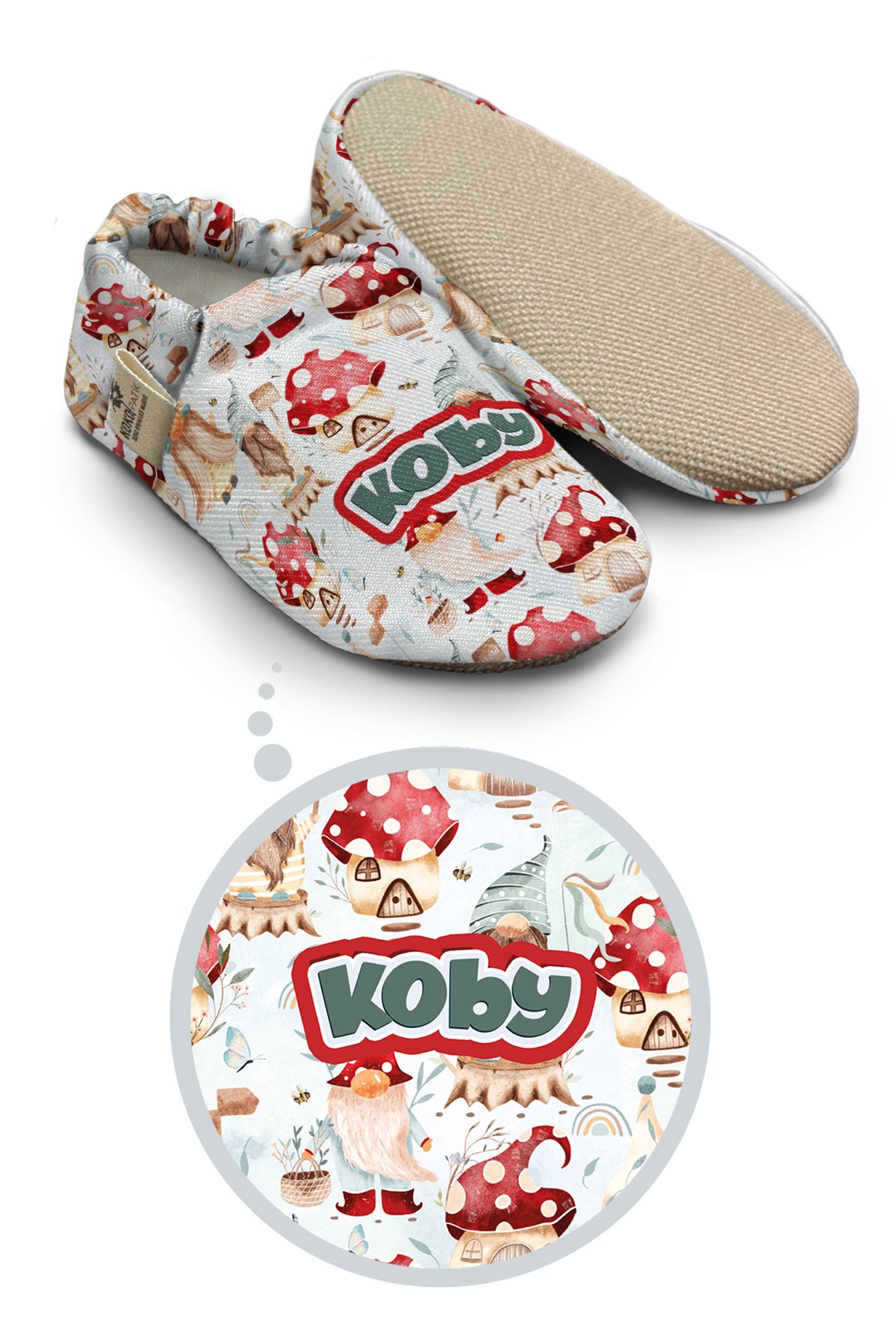 Make It Yours – Personalized Dwarf Garden Booties for Babies | Non-Slip, Cotton, Home & Nursery Use