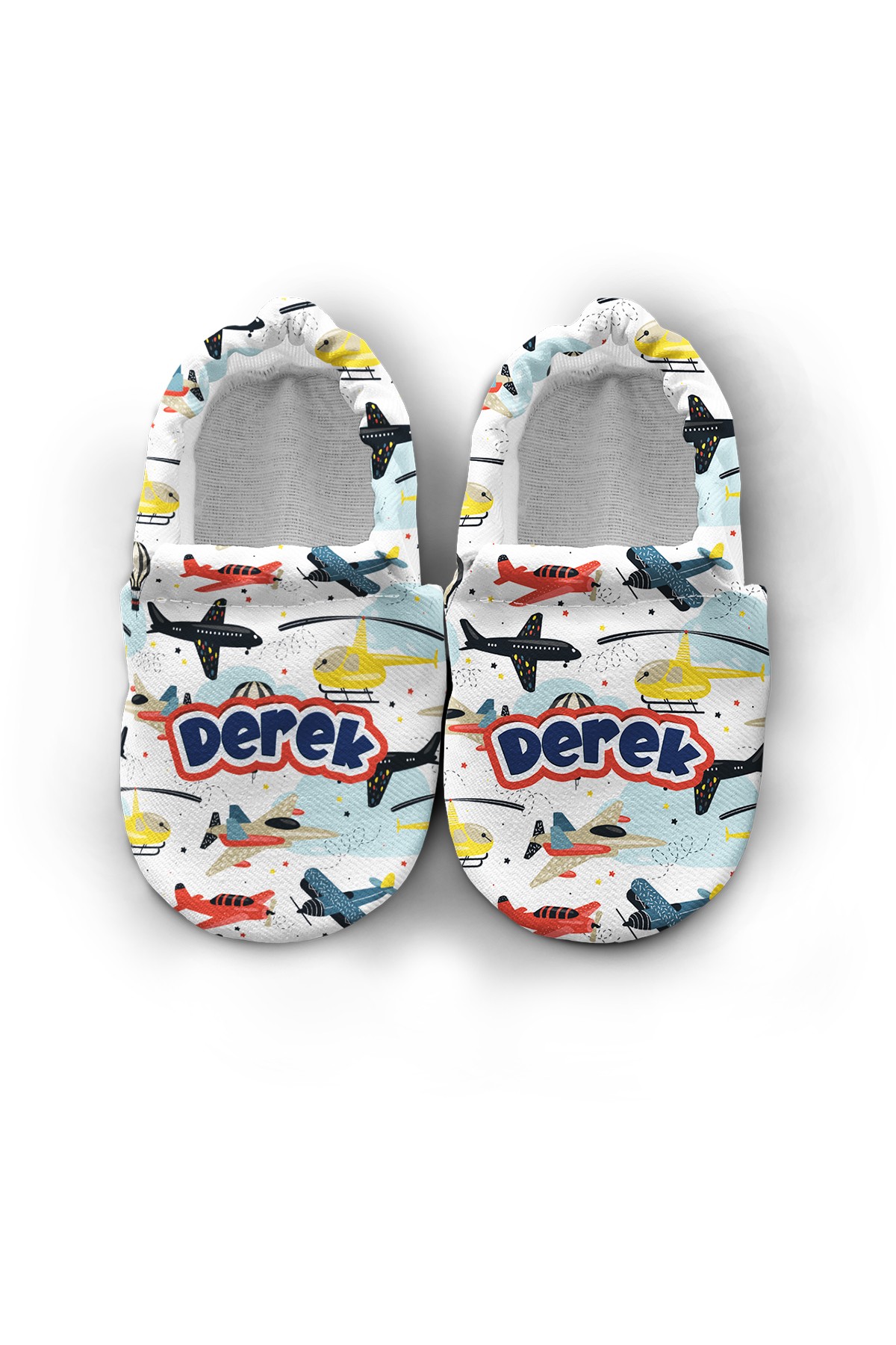 Make It Yours – Personalized Flying Vehicles Booties for Babies | Non-Slip, Cotton, Home & Nursery Use