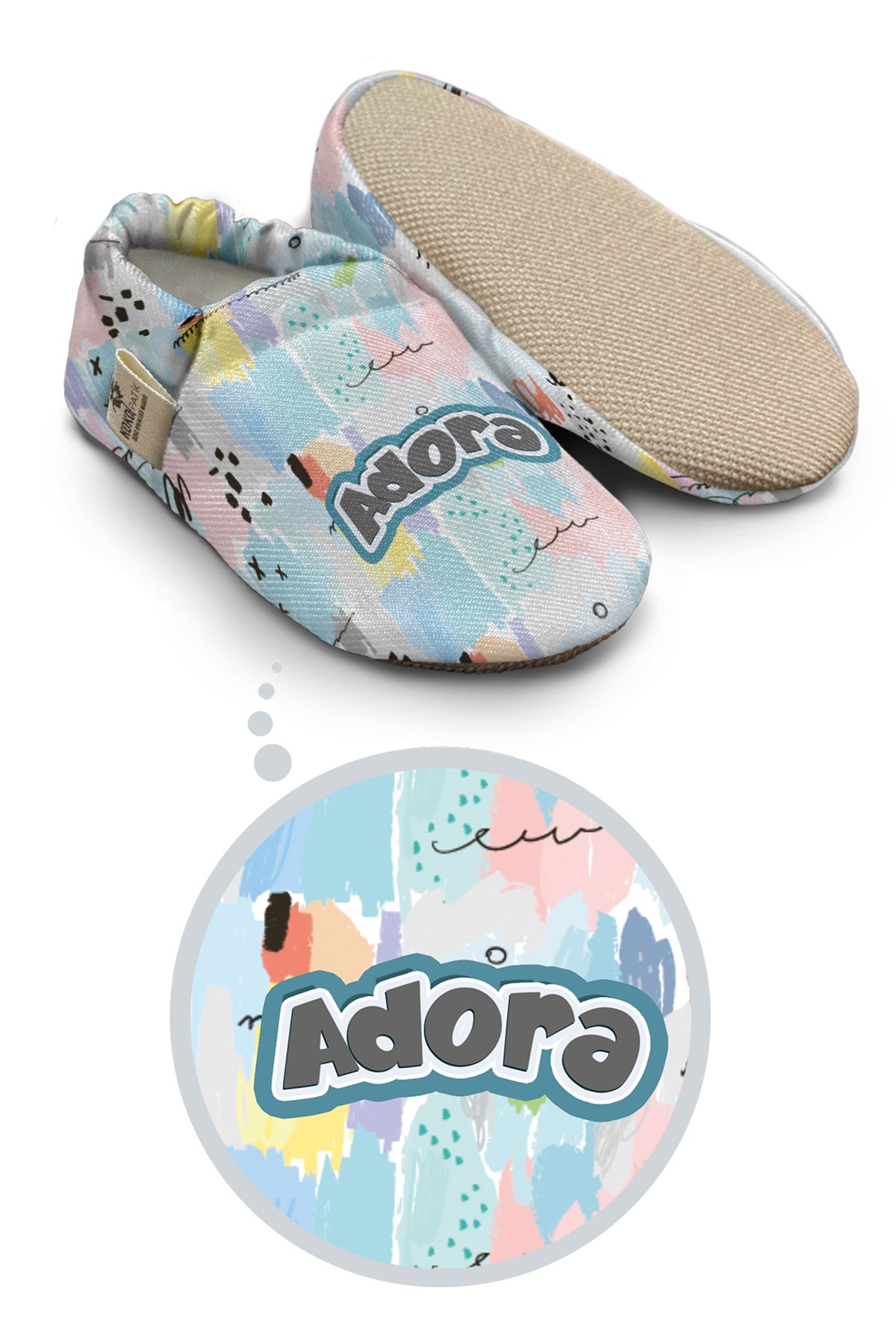Make It Yours – Personalized Colorful Pattern Booties for Babies | Non-Slip, Cotton, Home & Nursery Use