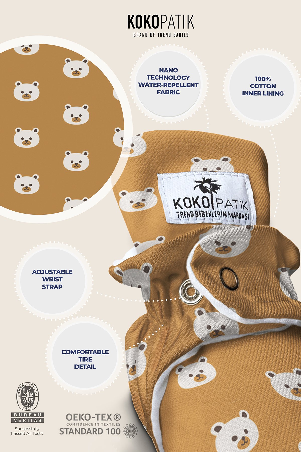 Teddy Bear Baby Booties – Soft Non-Slip Cotton Slippers for Cuddly Little Feet