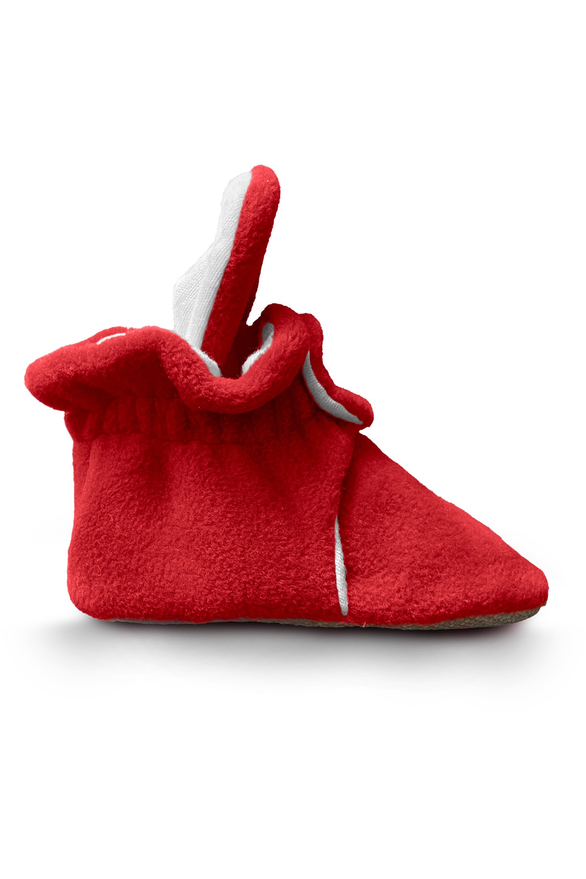 Red Fleece Baby Slippers – Soft & Safe First Step Shoes
