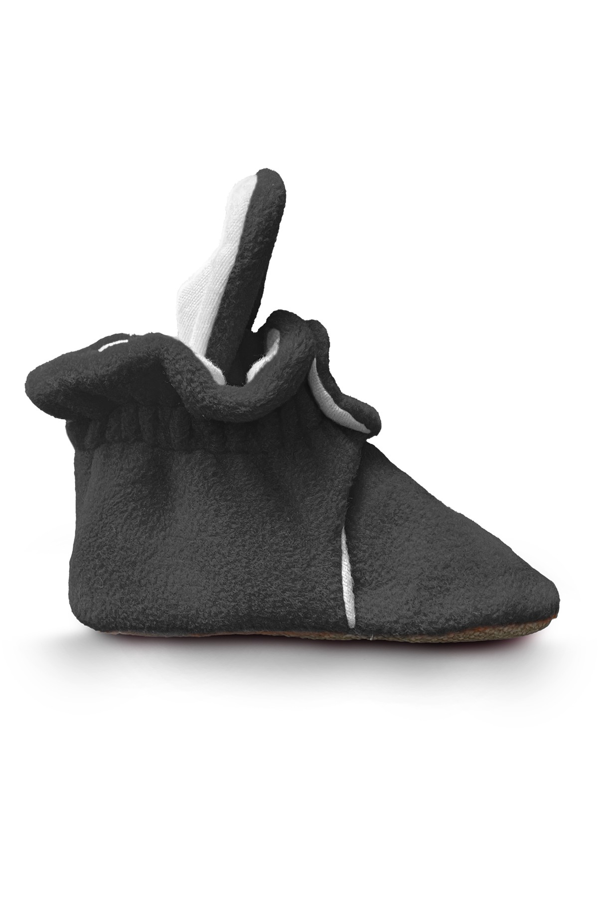 Gray Fleece Baby Booties – Soft, Non-Slip Indoor Slippers for Babies