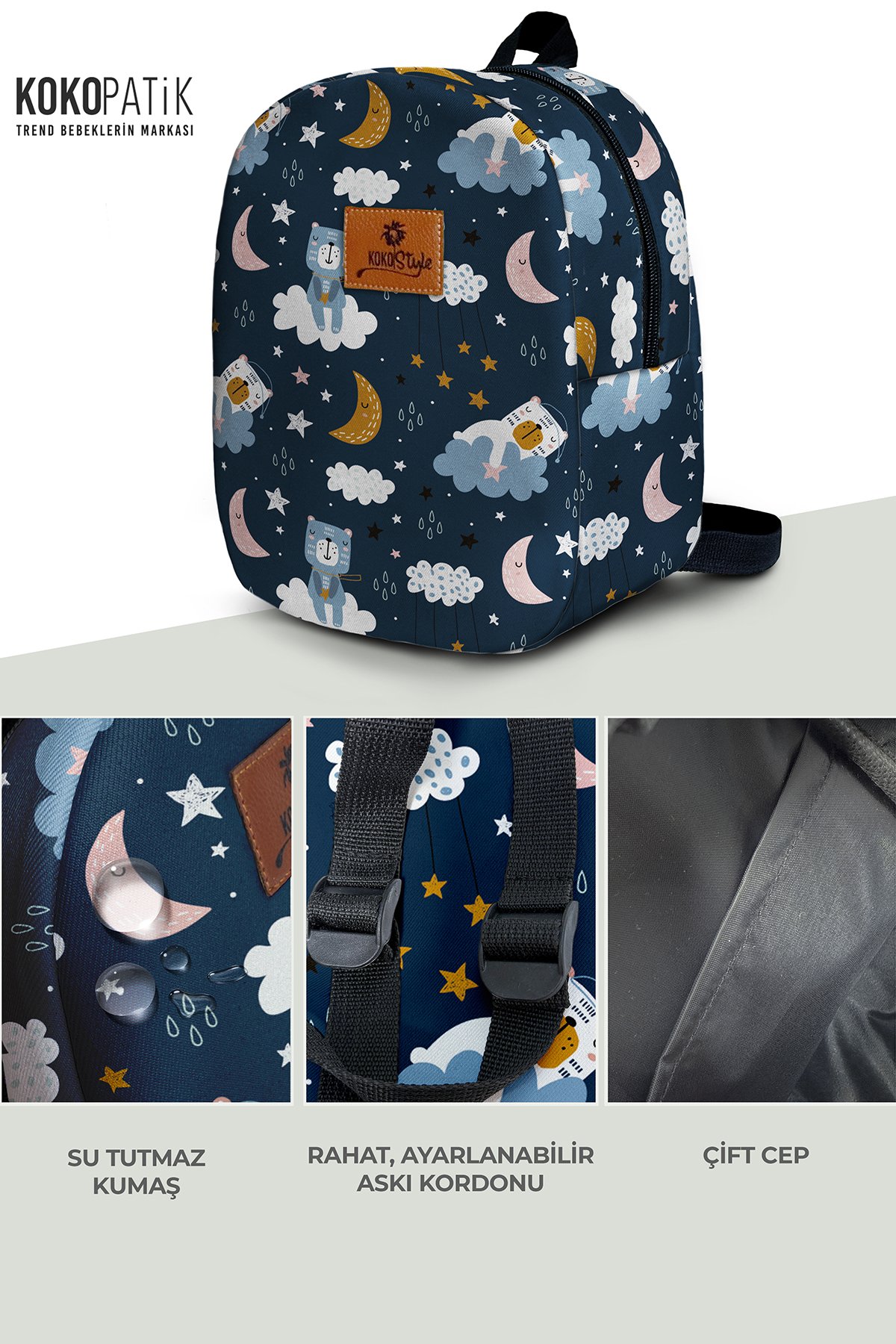 Good Night Pattern Small Size Nursery Bag