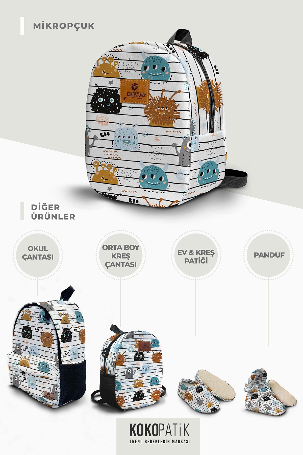 Germ Pattern Small Size Nursery Bag