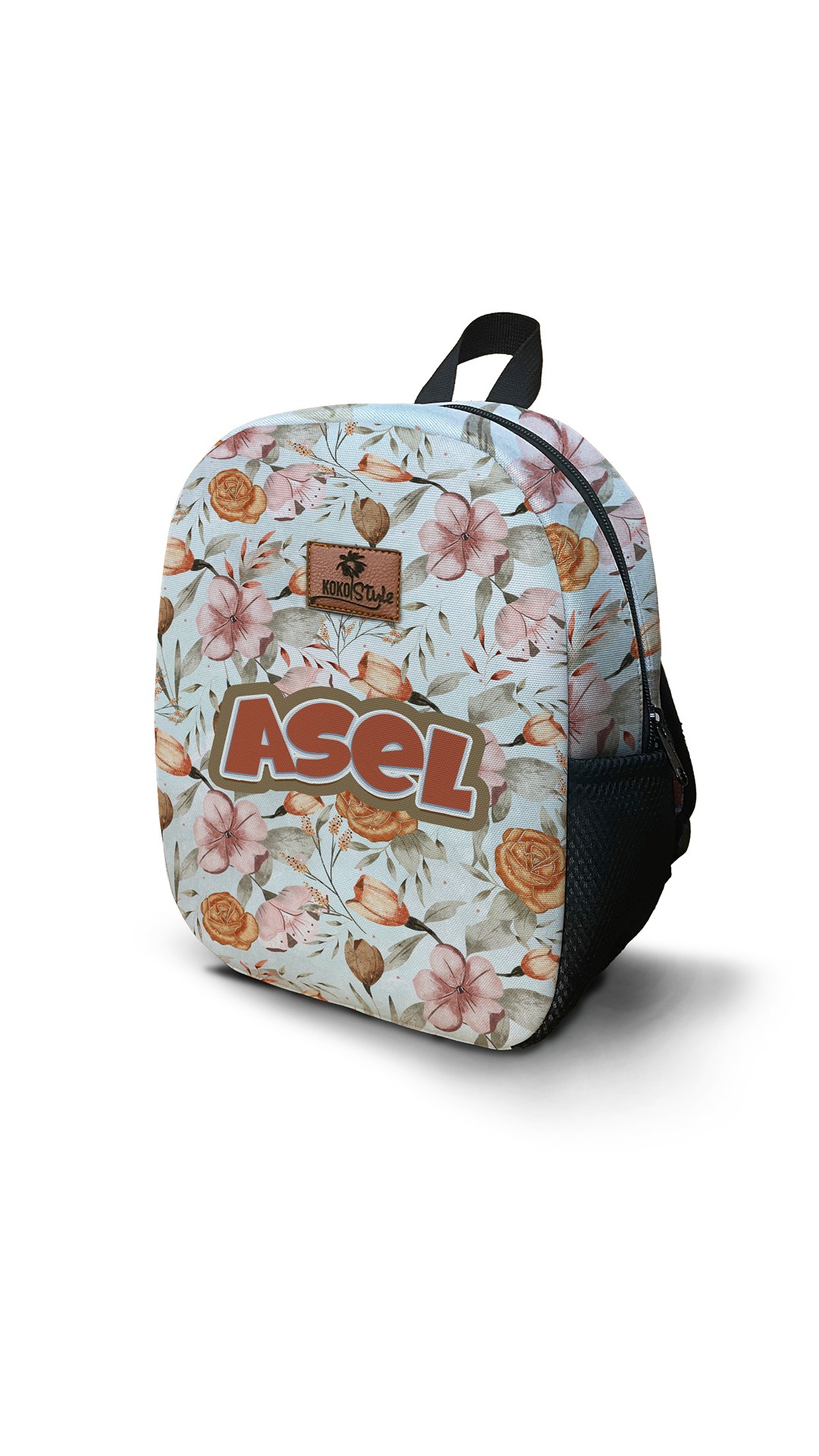 Borsa Asilo Personalizzata - Motivo Fiori Bohemien