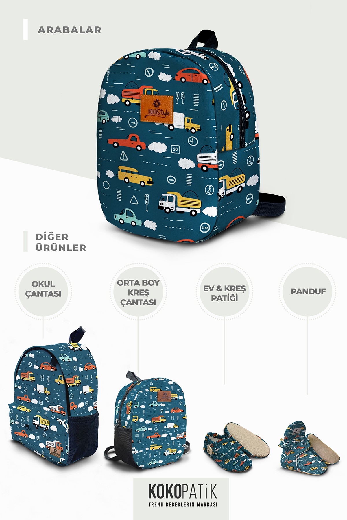 Alphabet Pattern Small Size Nursery Bag