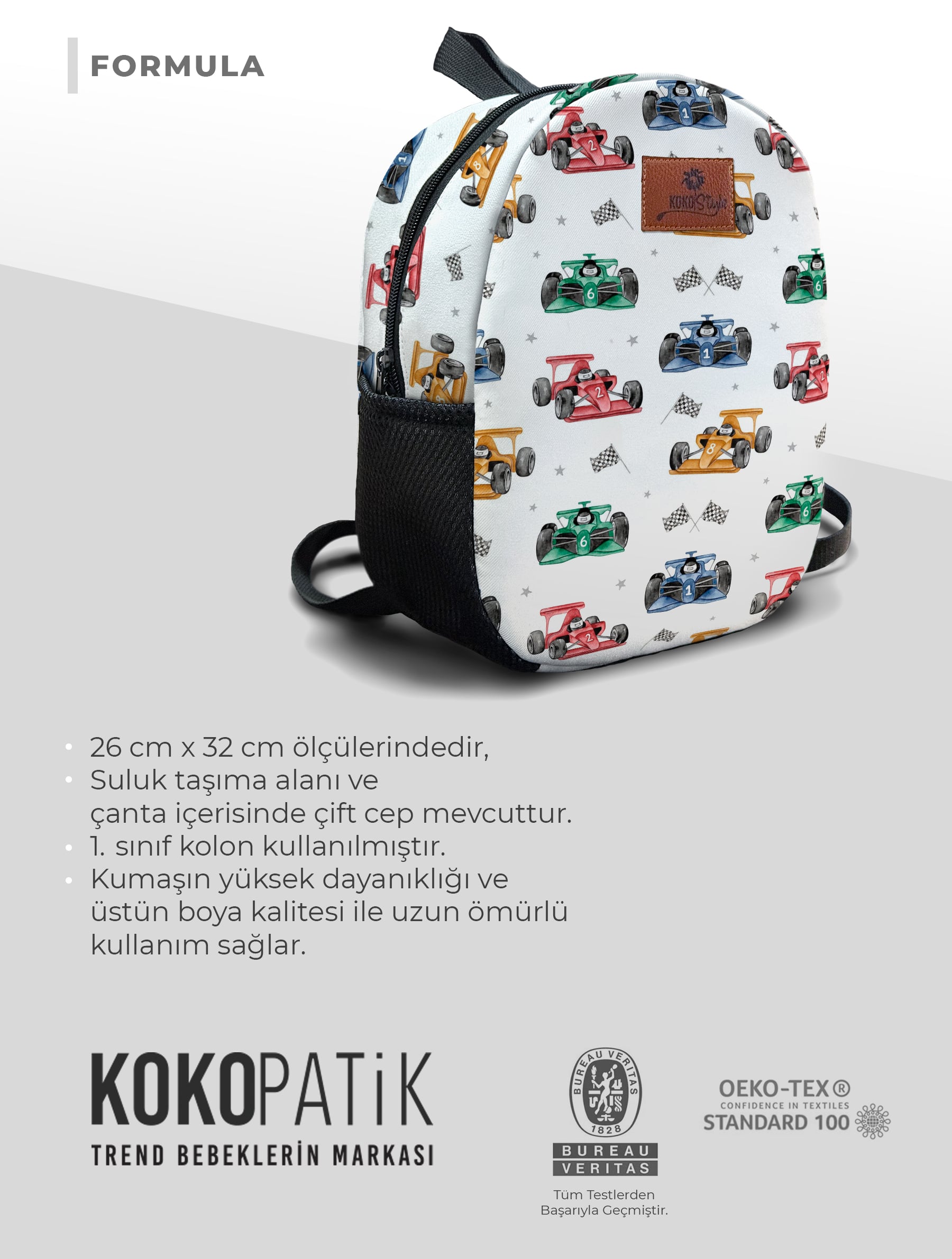 Formula Desen Orta Boy Kreş Çantası