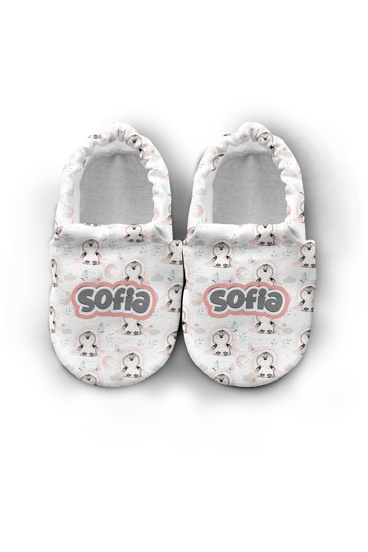 Make It Yours – Personalized Penguin Dream Booties for Babies | Non-Slip, Cotton, Home & Nursery Use