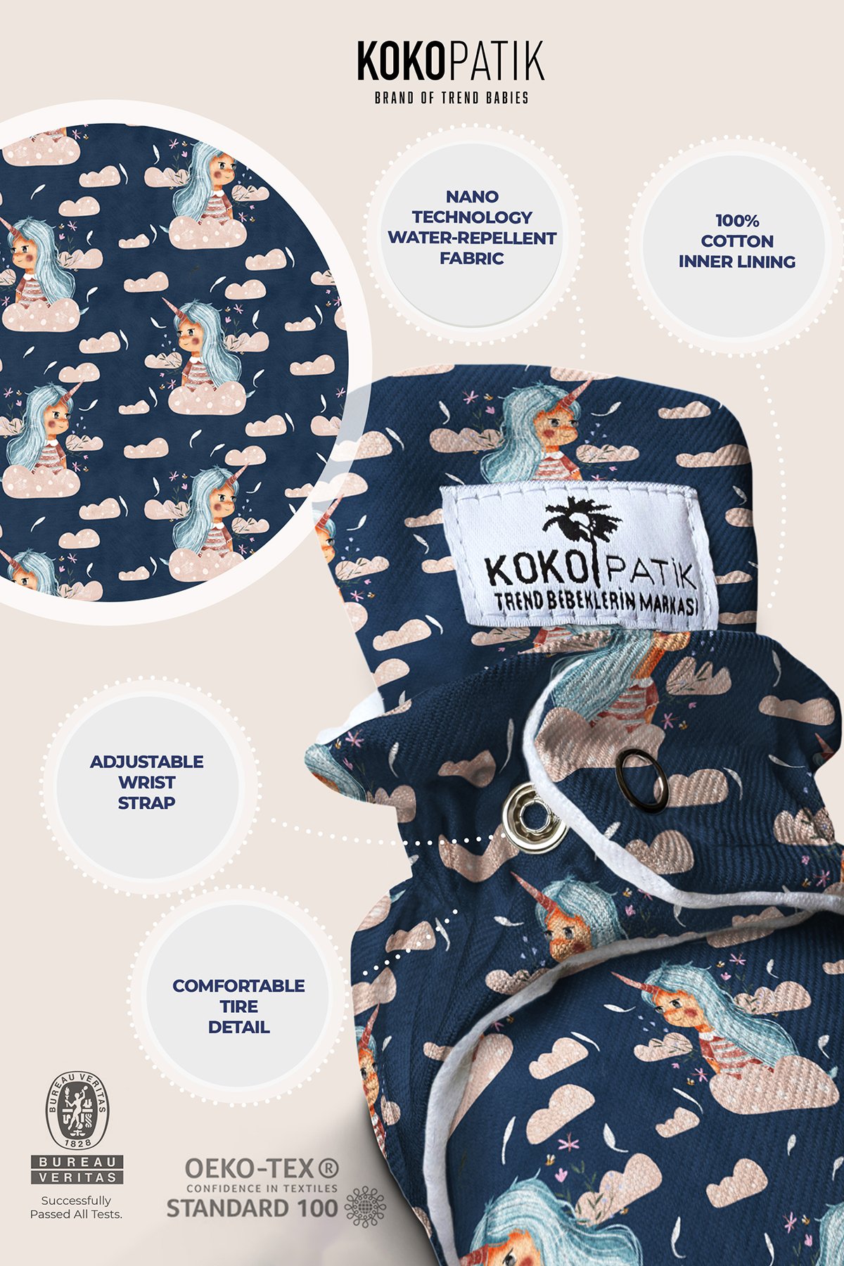Unicorn Cloud Baby Booties – Soft Non-Slip Slippers with Magical Design