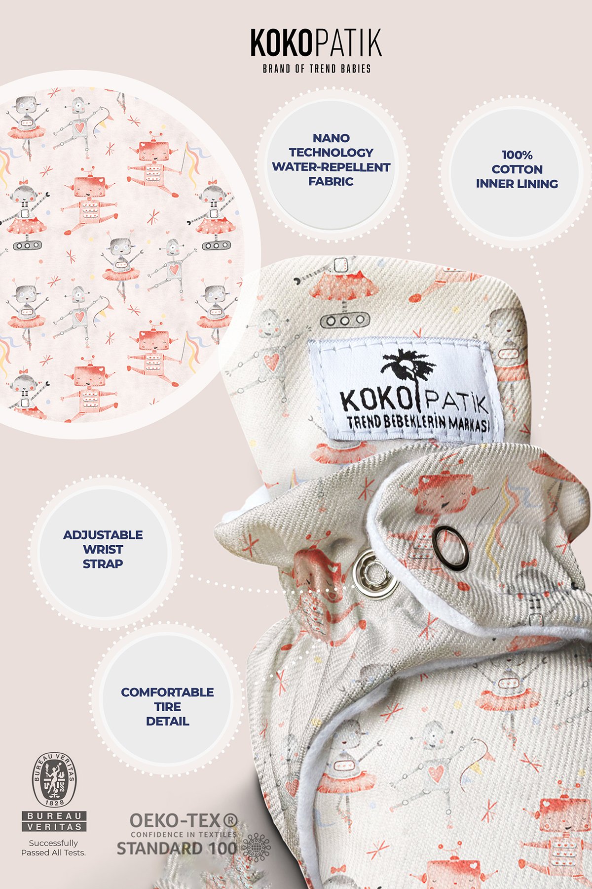 Robabale Dream Baby Booties – Soft Organic Cotton Slippers with Non-Slip Sole