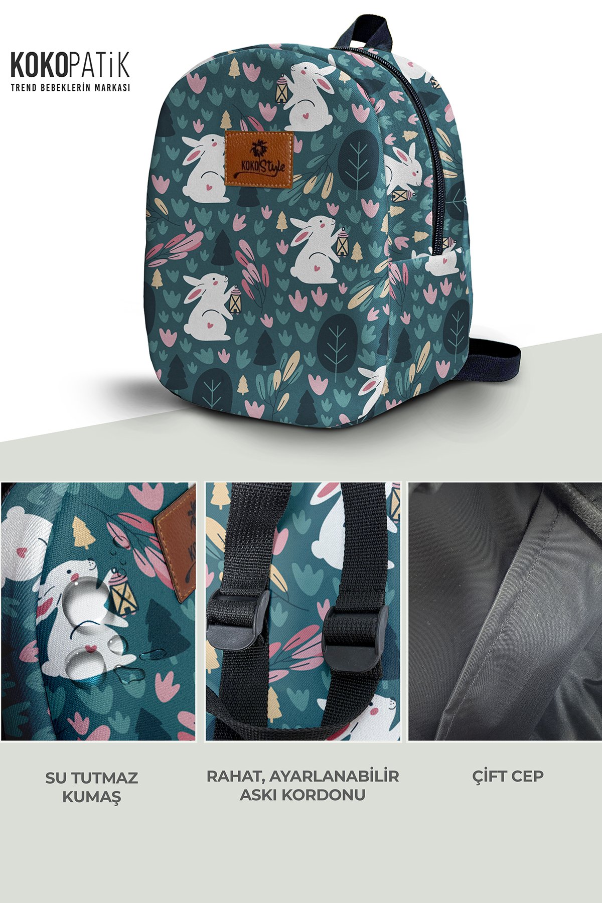 Rabbit Pattern Small Nursery Bag