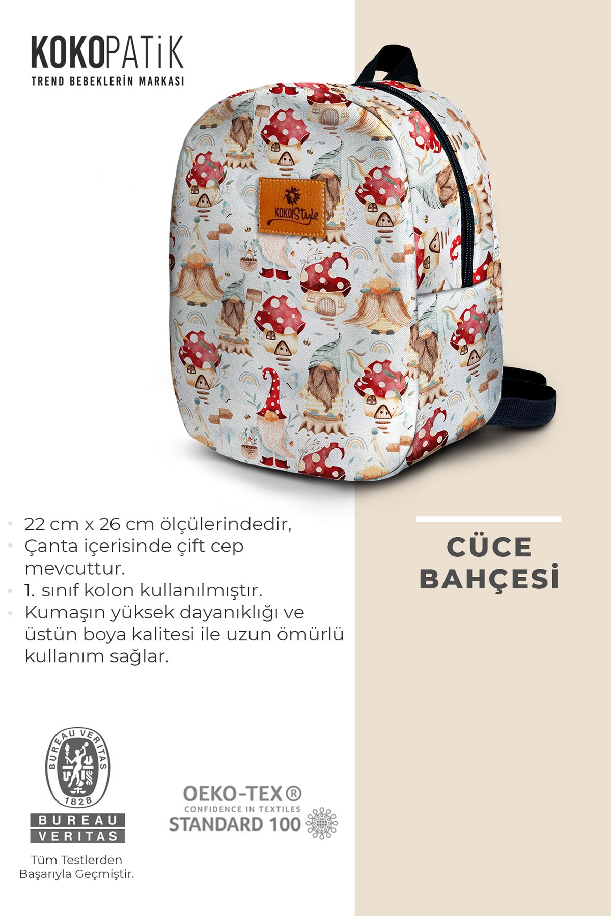 Dwarf Garden Pattern Small Nursery Bag