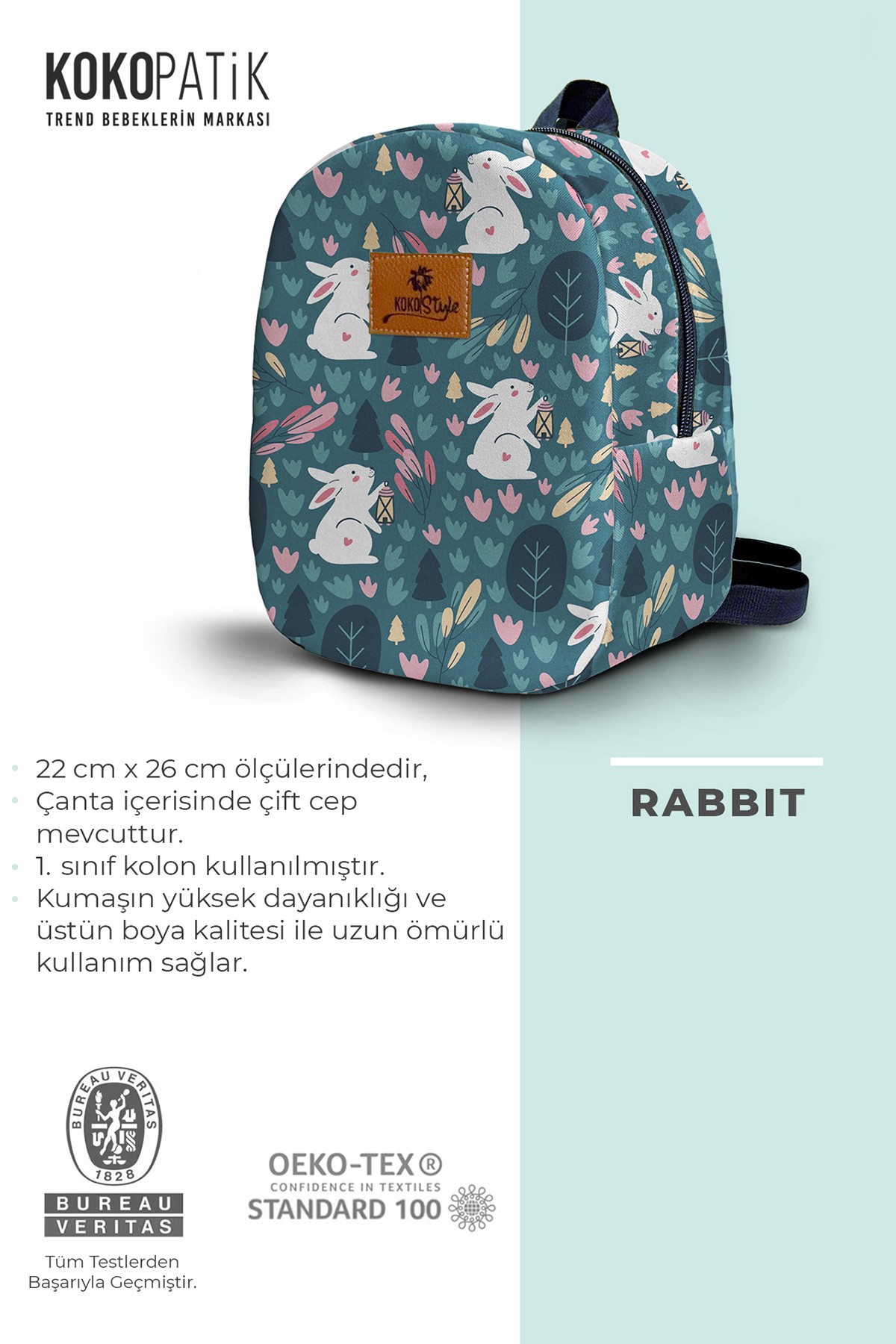 Rabbit Pattern Small Nursery Bag