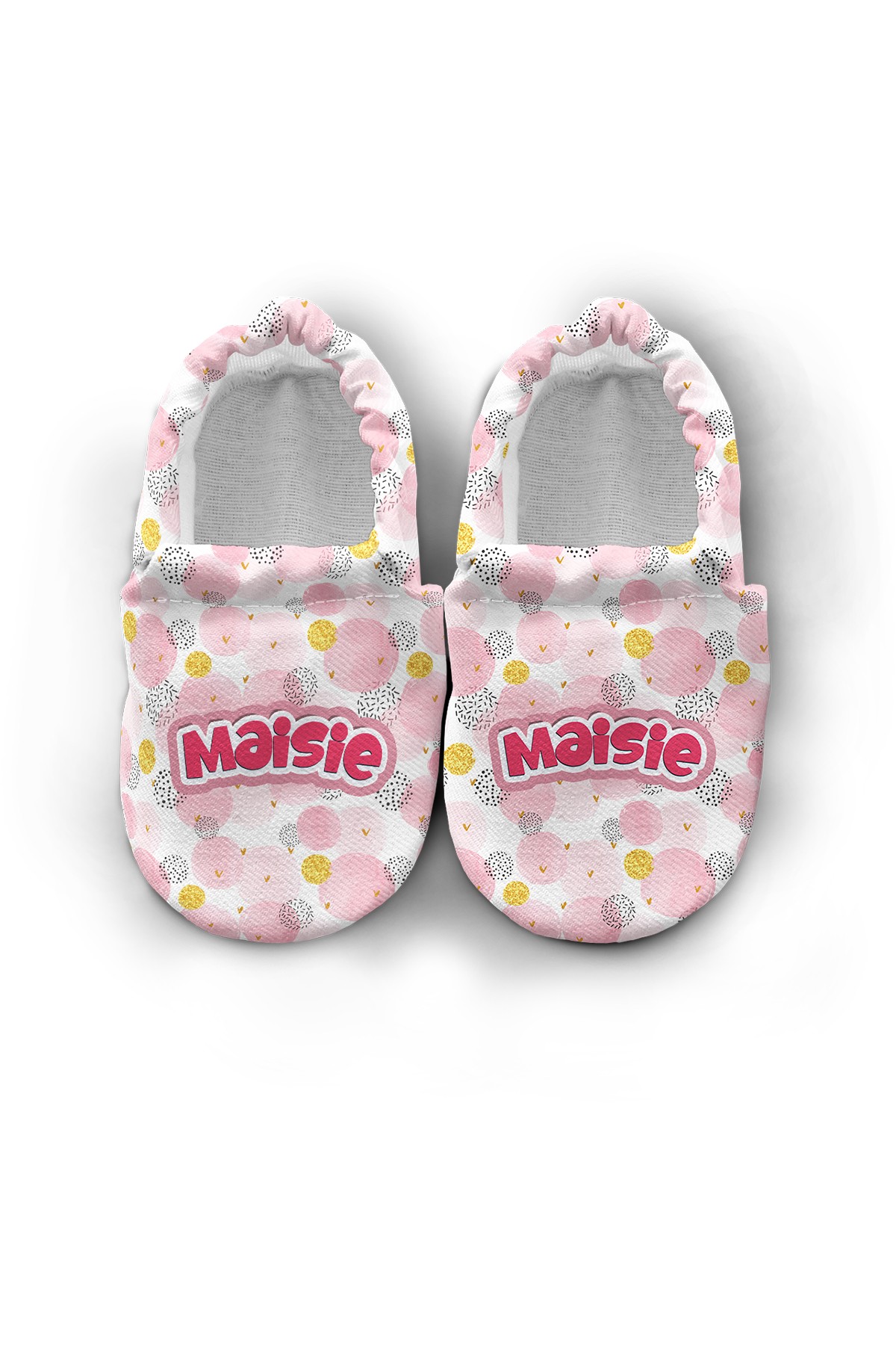 Make It Yours – Personalized Pink Bubble Booties for Babies | Non-Slip, Cotton, Home & Nursery Use
